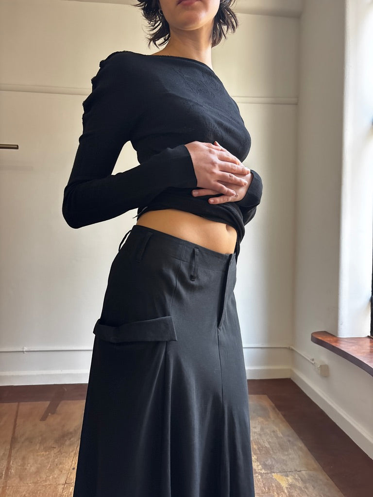 YOHJI YAMAMTO A/W 2006 ASYM SKIRT