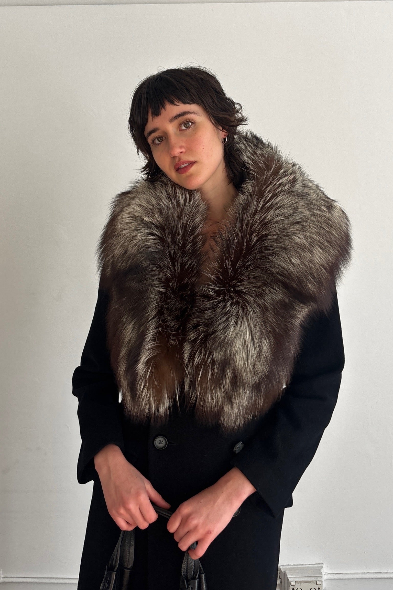 VINTAGE SILVER FOX FUR STOLE