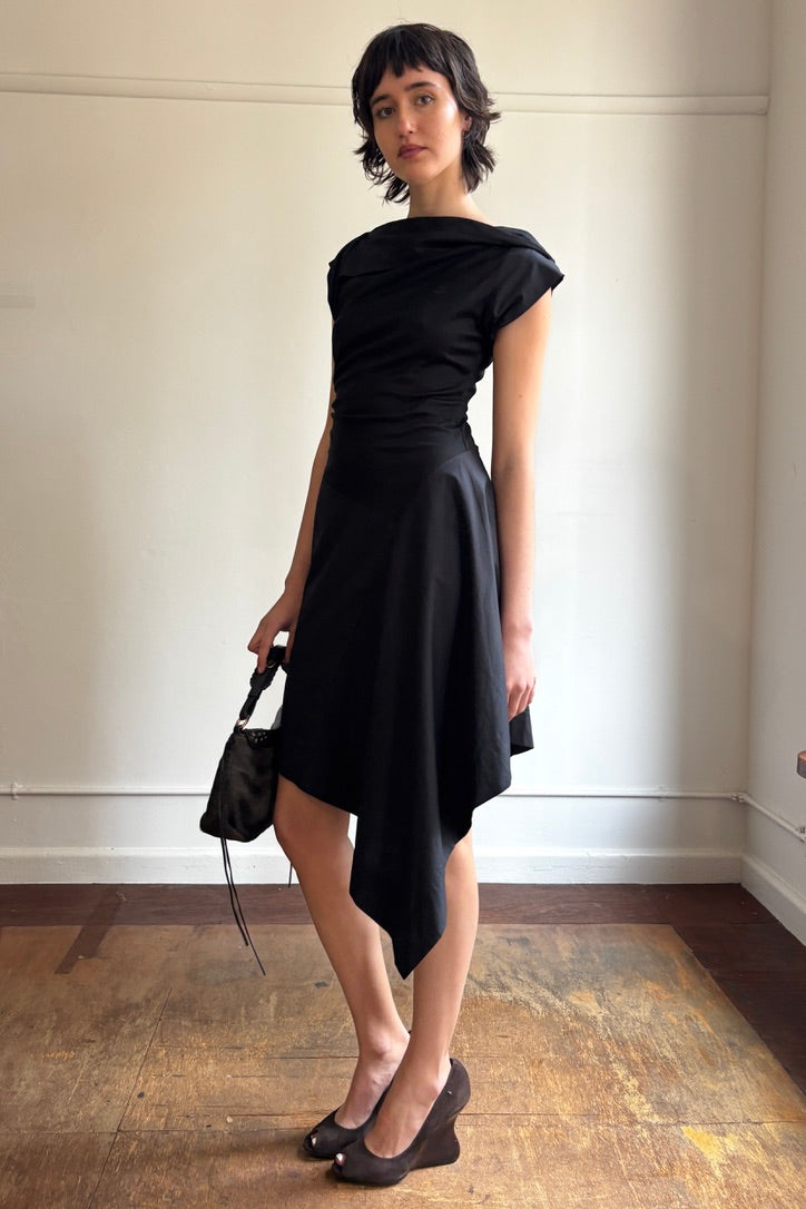 VIVIENNE WESTWOOD RED LABEL ASYMMETRICAL DRAPED MIDI DRESS