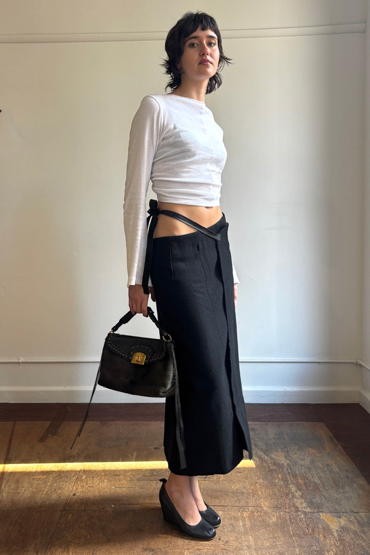 COMME DES GARCONS A/W 1998 WOOL WRAP SKIRT
