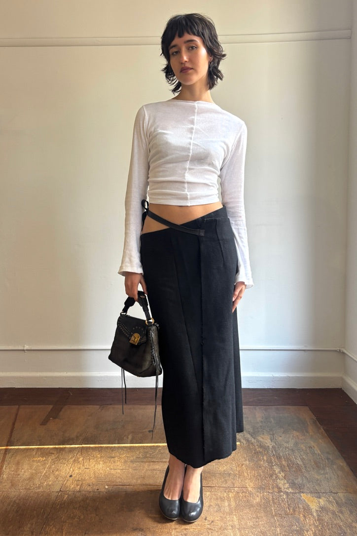 COMME DES GARCONS A/W 1998 WOOL WRAP SKIRT