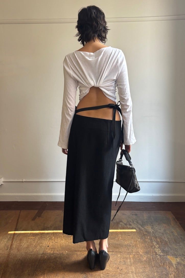 COMME DES GARCONS A/W 1998 WOOL WRAP SKIRT