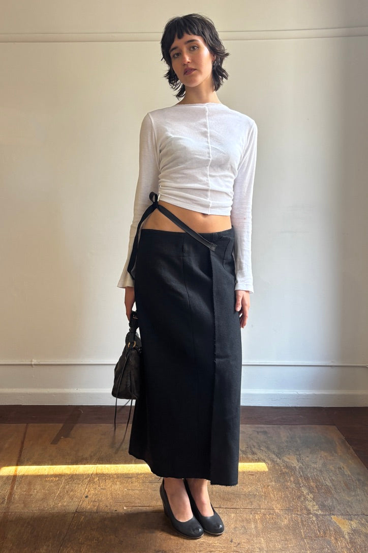 COMME DES GARCONS A/W 1998 WOOL WRAP SKIRT