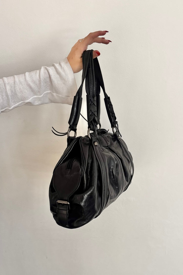 2000S FRANCESCO BIASIA LEATHER SHOULDER BAG