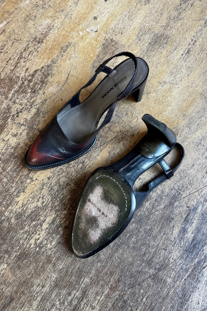 2000'S CoSTUME NATIONAL LEATHER SLING BACK HEELS