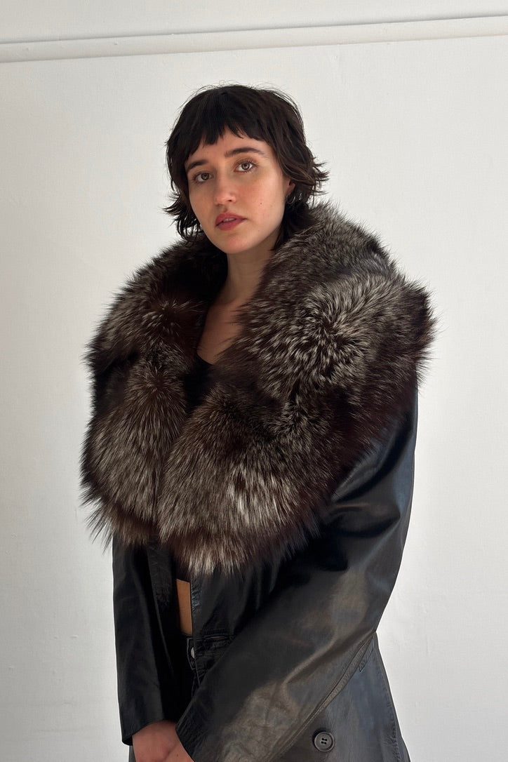 VINTAGE SILVER FOX FUR STOLE