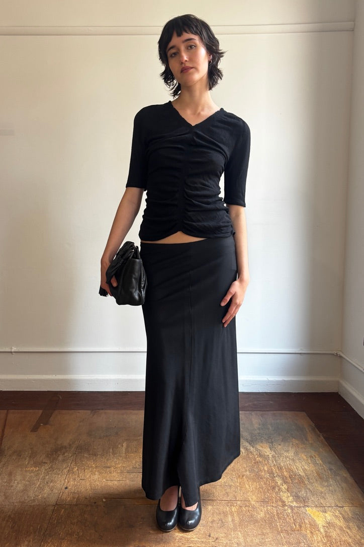 ISSEY MIYAKE HAAT RUCHED KNIT TOP