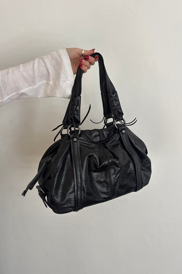 2000S FRANCESCO BIASIA LEATHER SHOULDER BAG