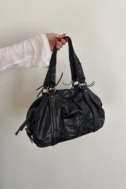 2000S FRANCESCO BIASIA LEATHER SHOULDER BAG