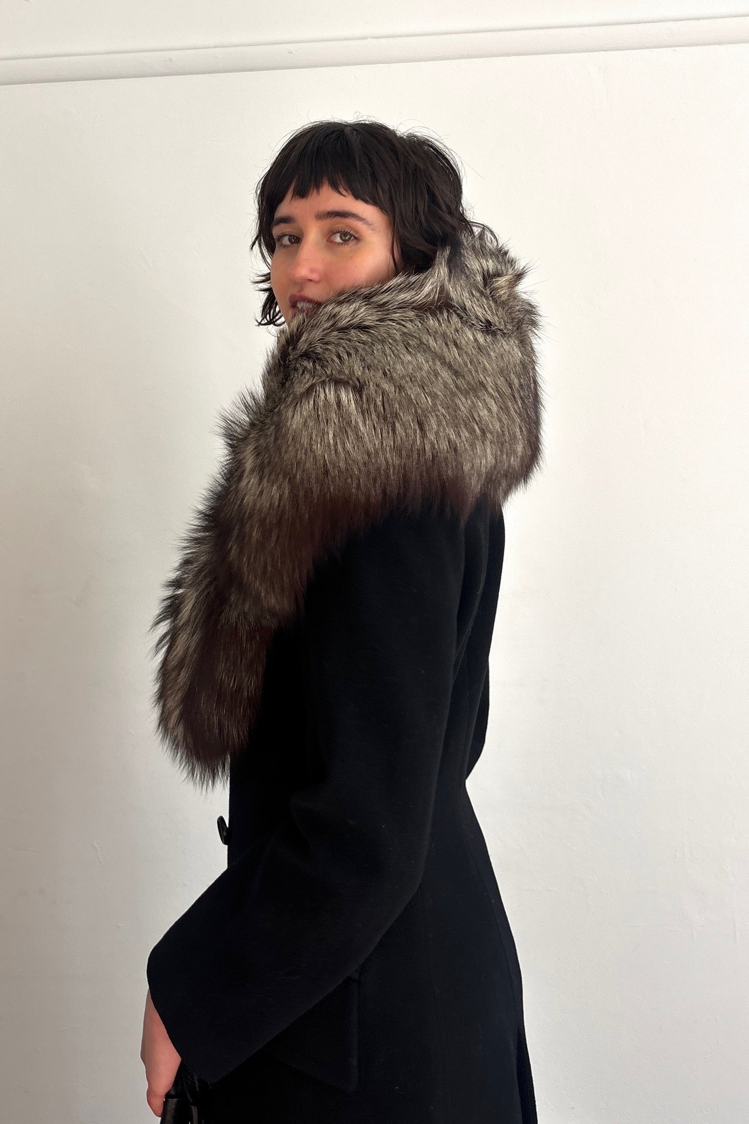 VINTAGE SILVER FOX FUR STOLE