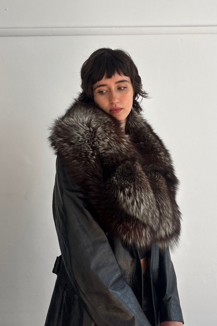 VINTAGE SILVER FOX FUR STOLE