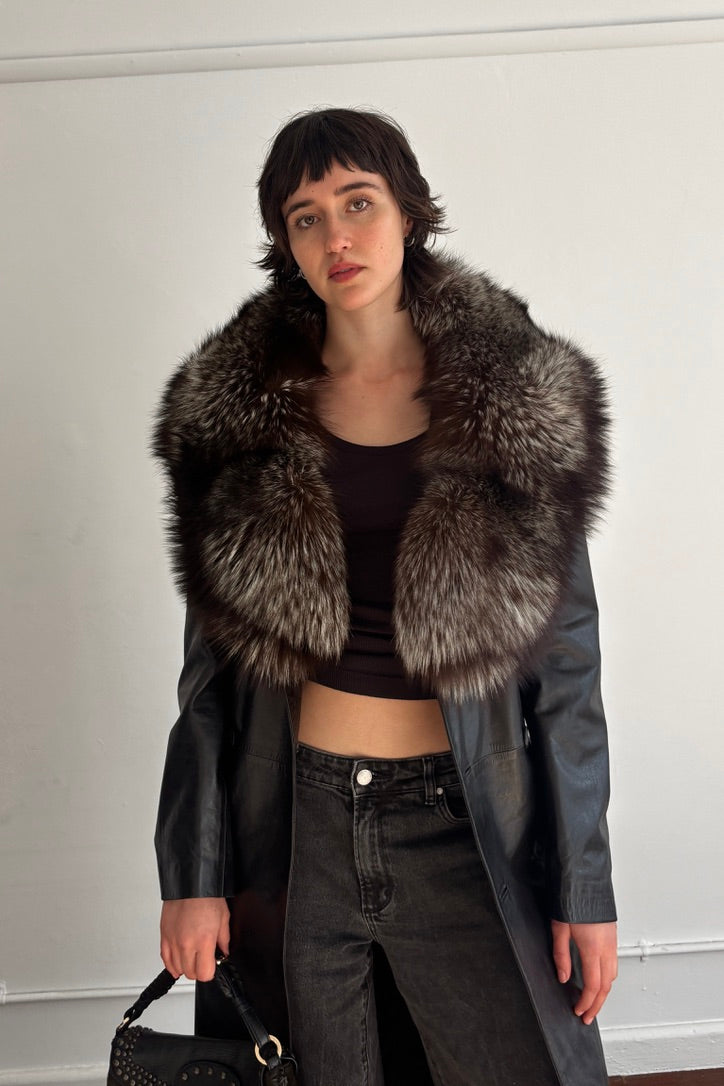 VINTAGE SILVER FOX FUR STOLE