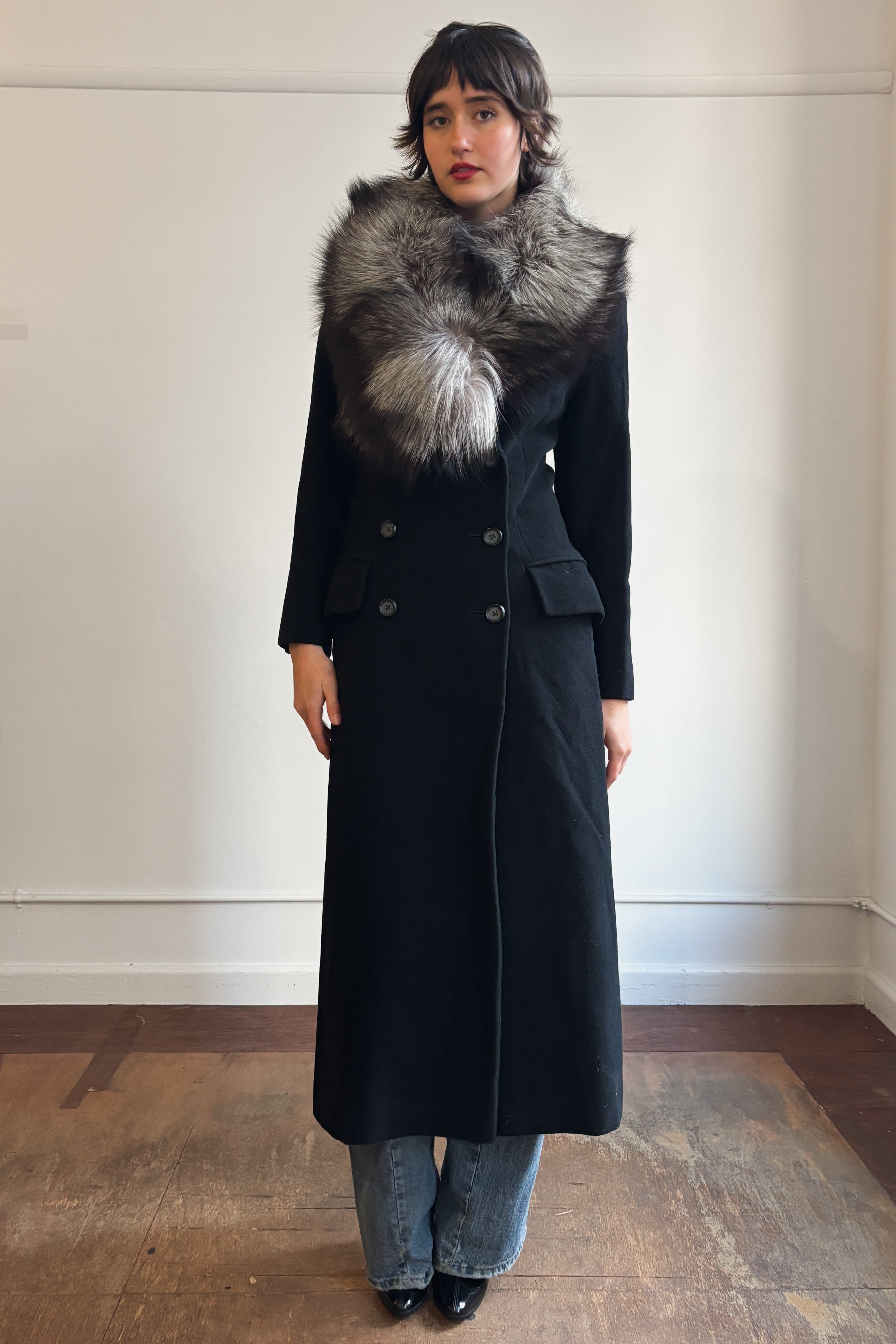SILVER FOX FUR STOLE