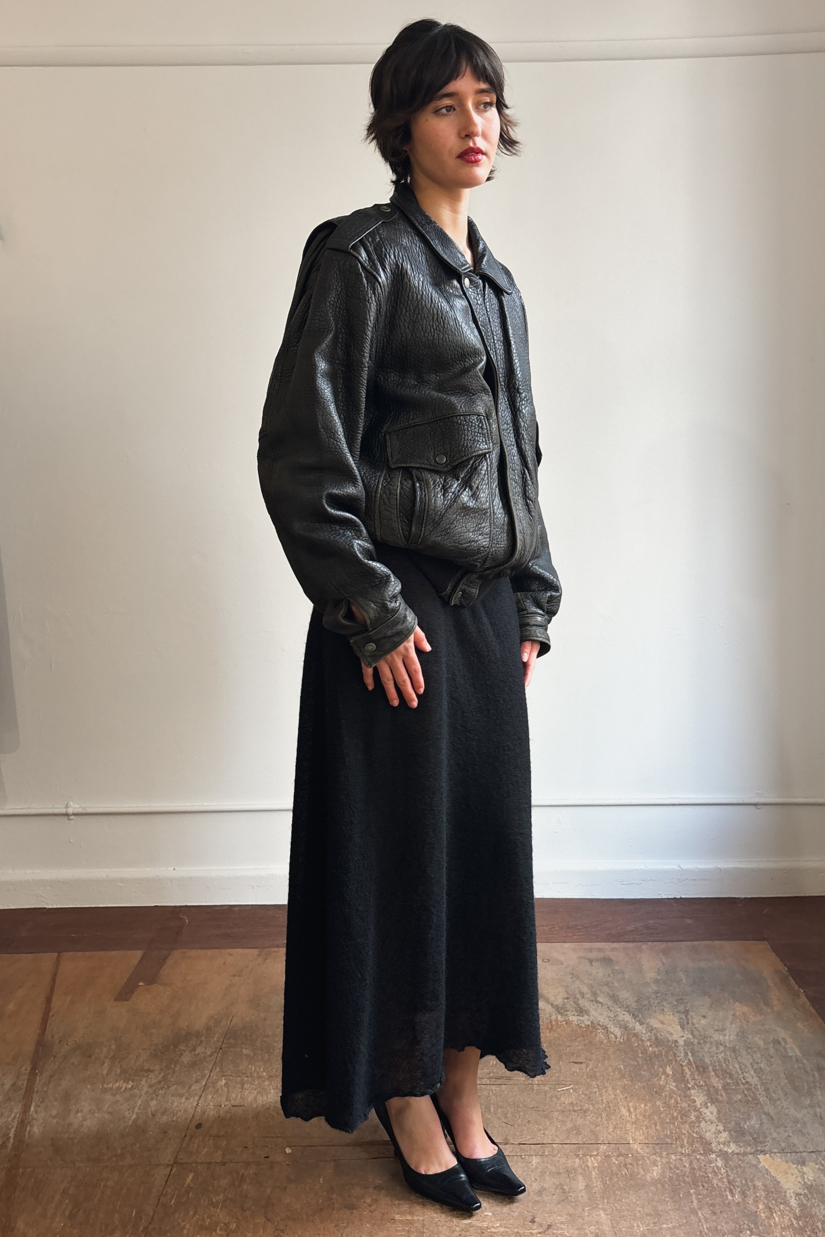 VINTAGE LEATHER BOMBER JACKET