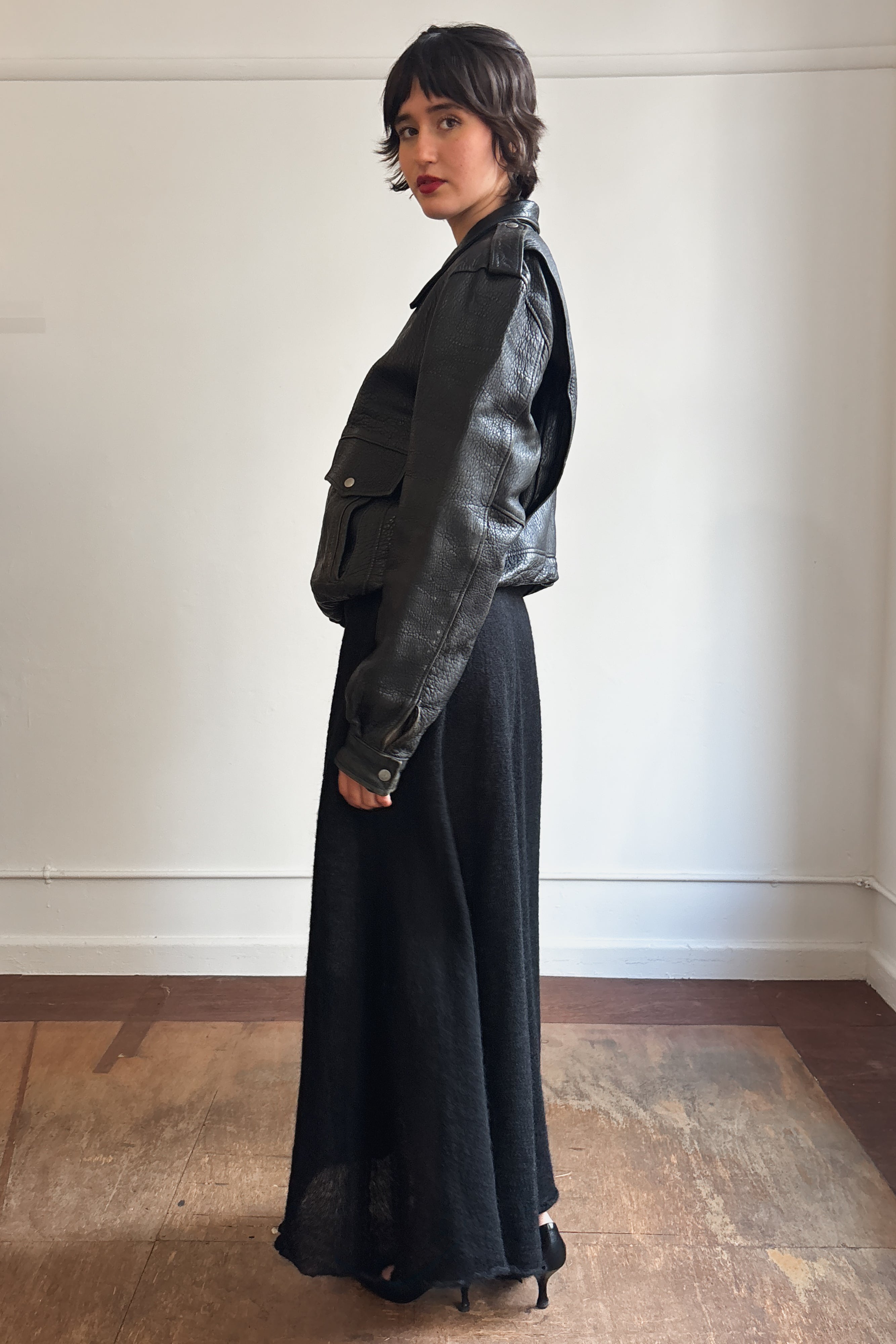 VINTAGE LEATHER BOMBER JACKET