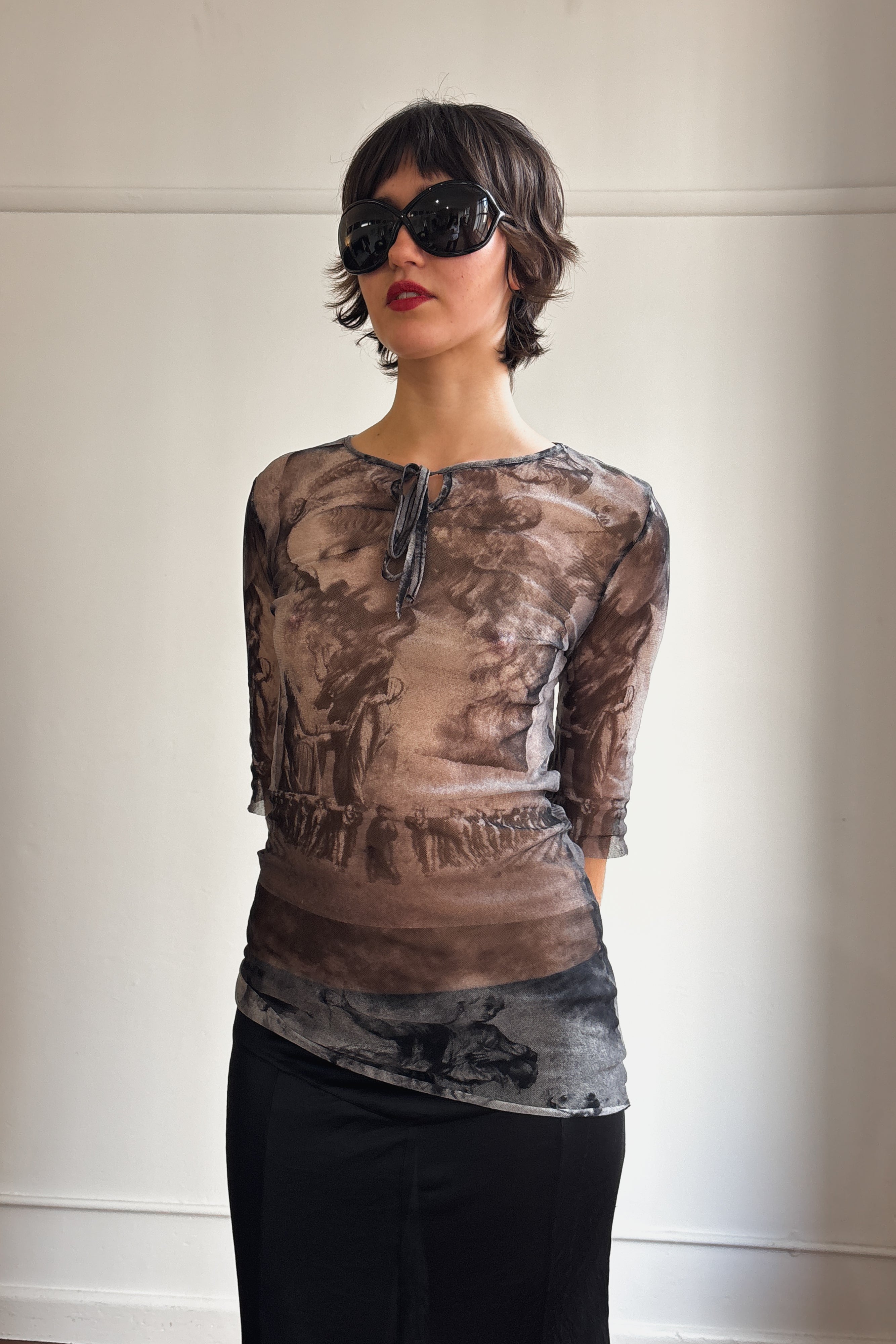 90'S JEAN PAUL GAULTIER SHEER MESH TOP