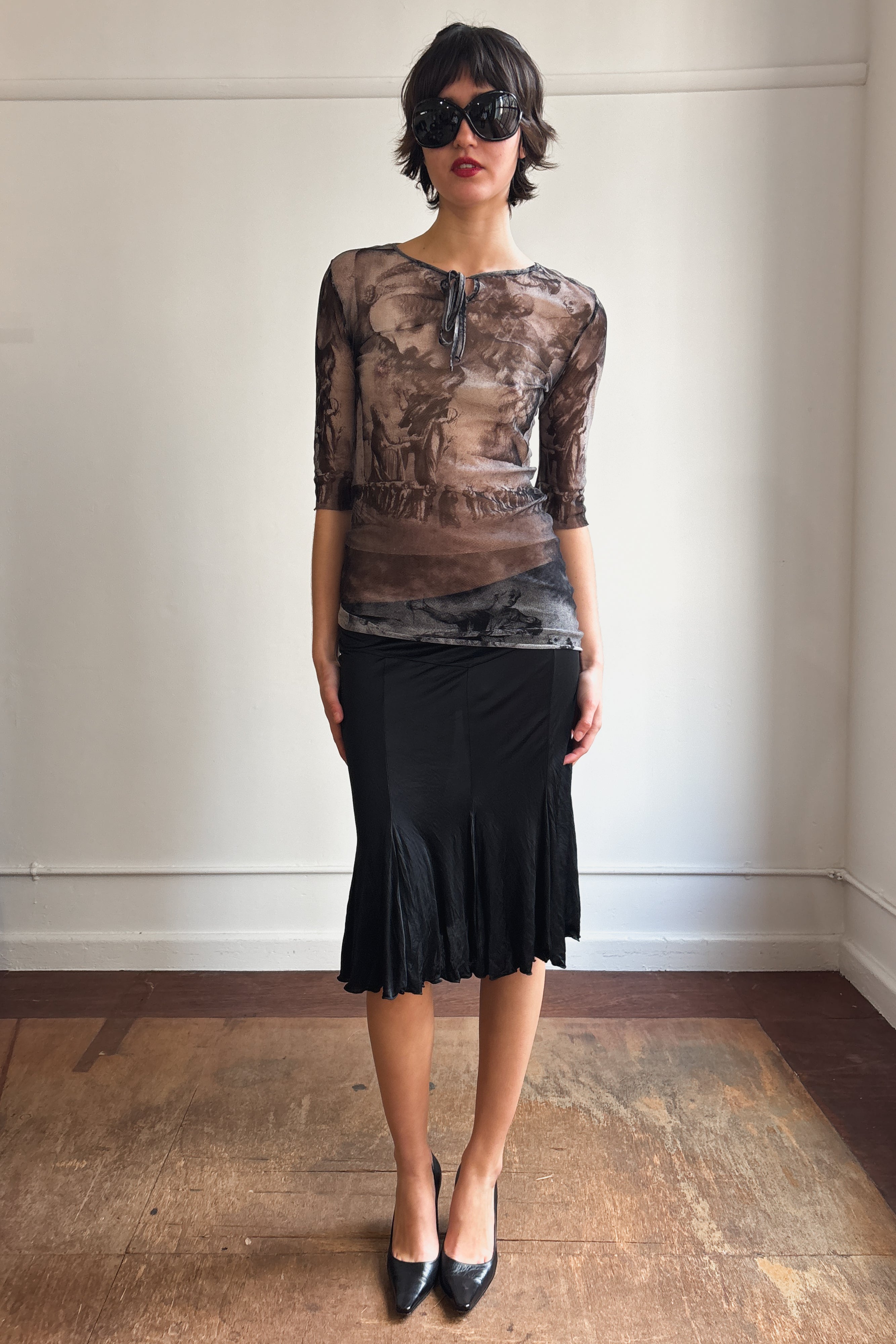 90'S JEAN PAUL GAULTIER SHEER MESH TOP