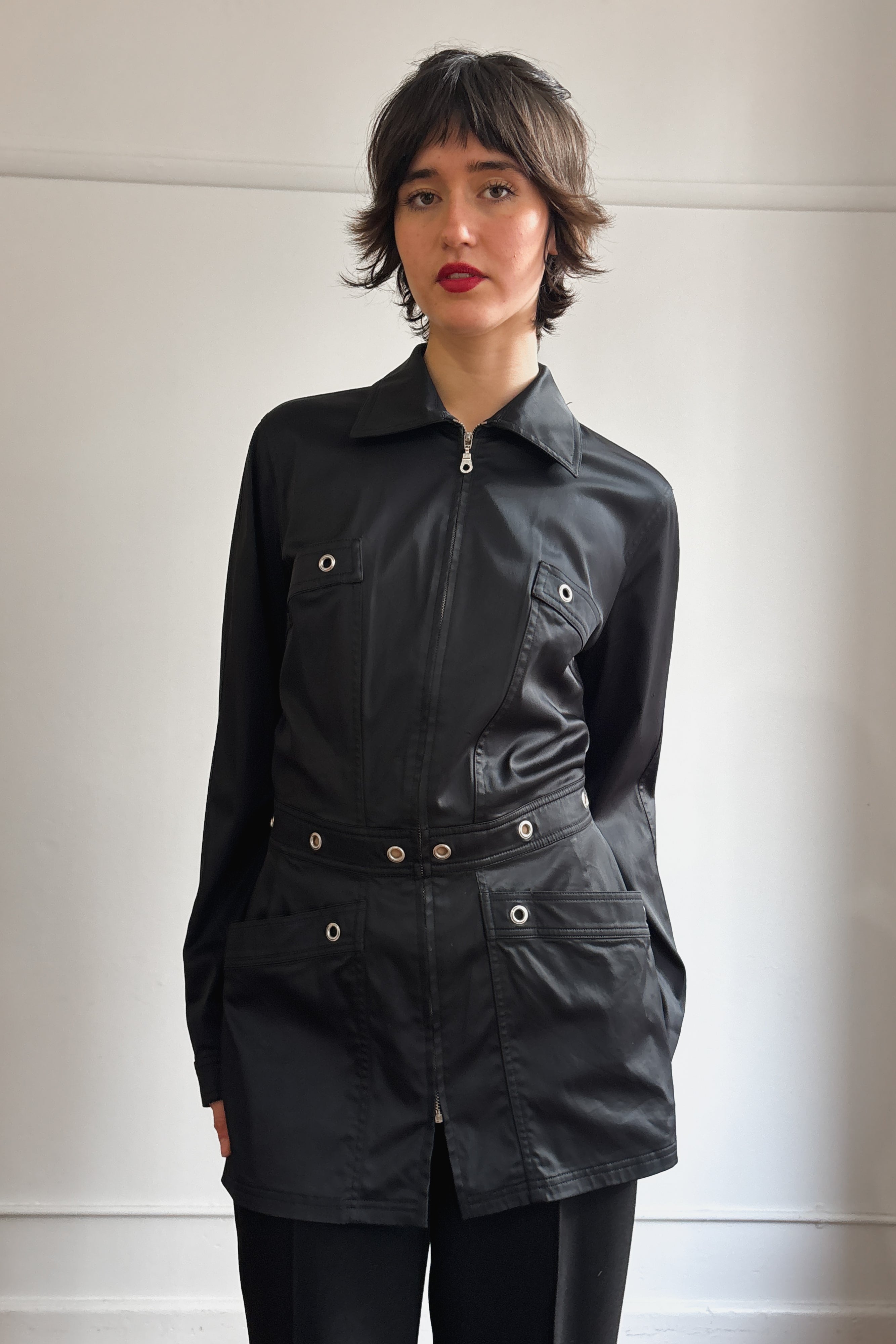 RARE VINTAGE MUGLER EYELET TAILORED JACKET