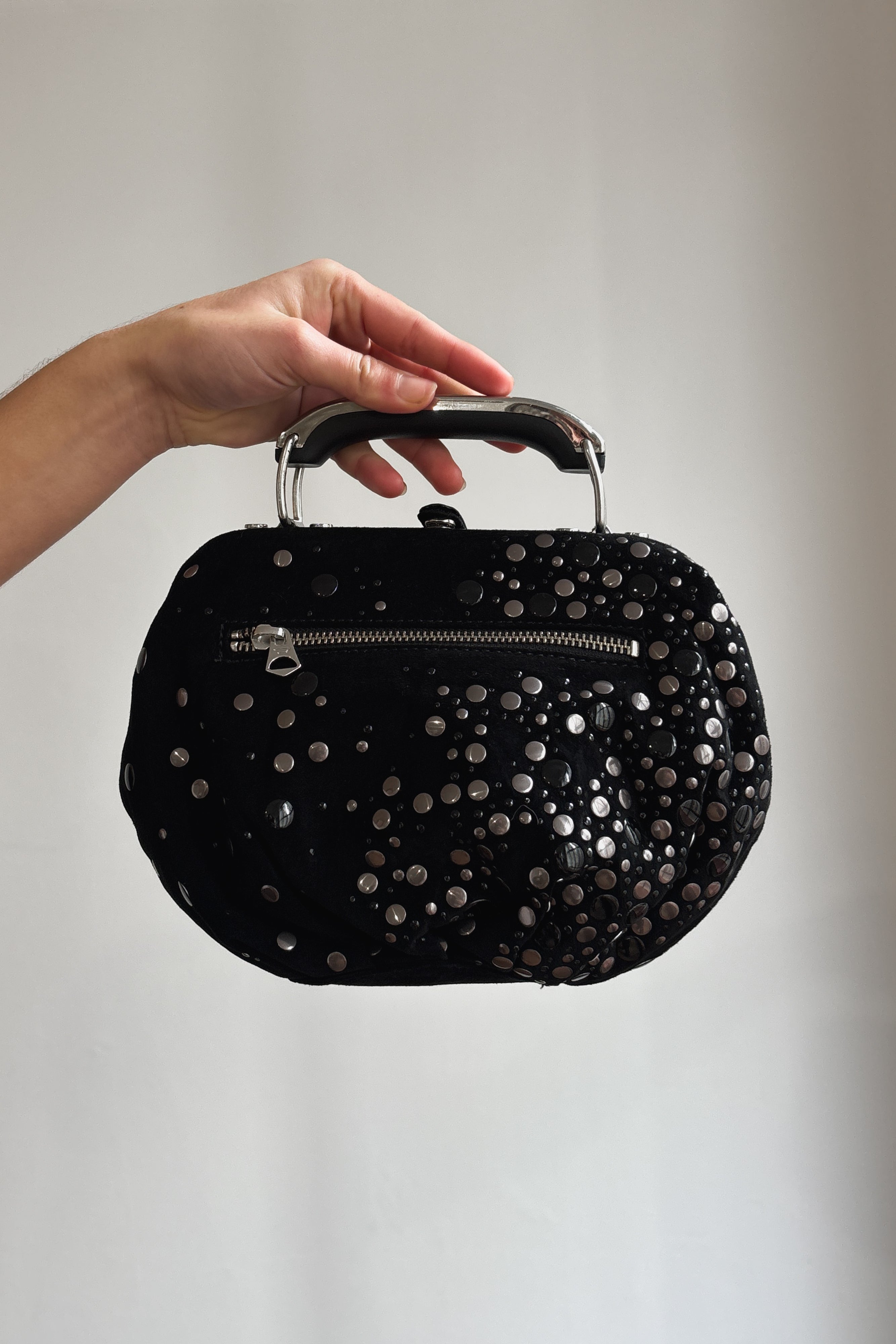 DIESEL STUDDED SUEDE MINI BAG