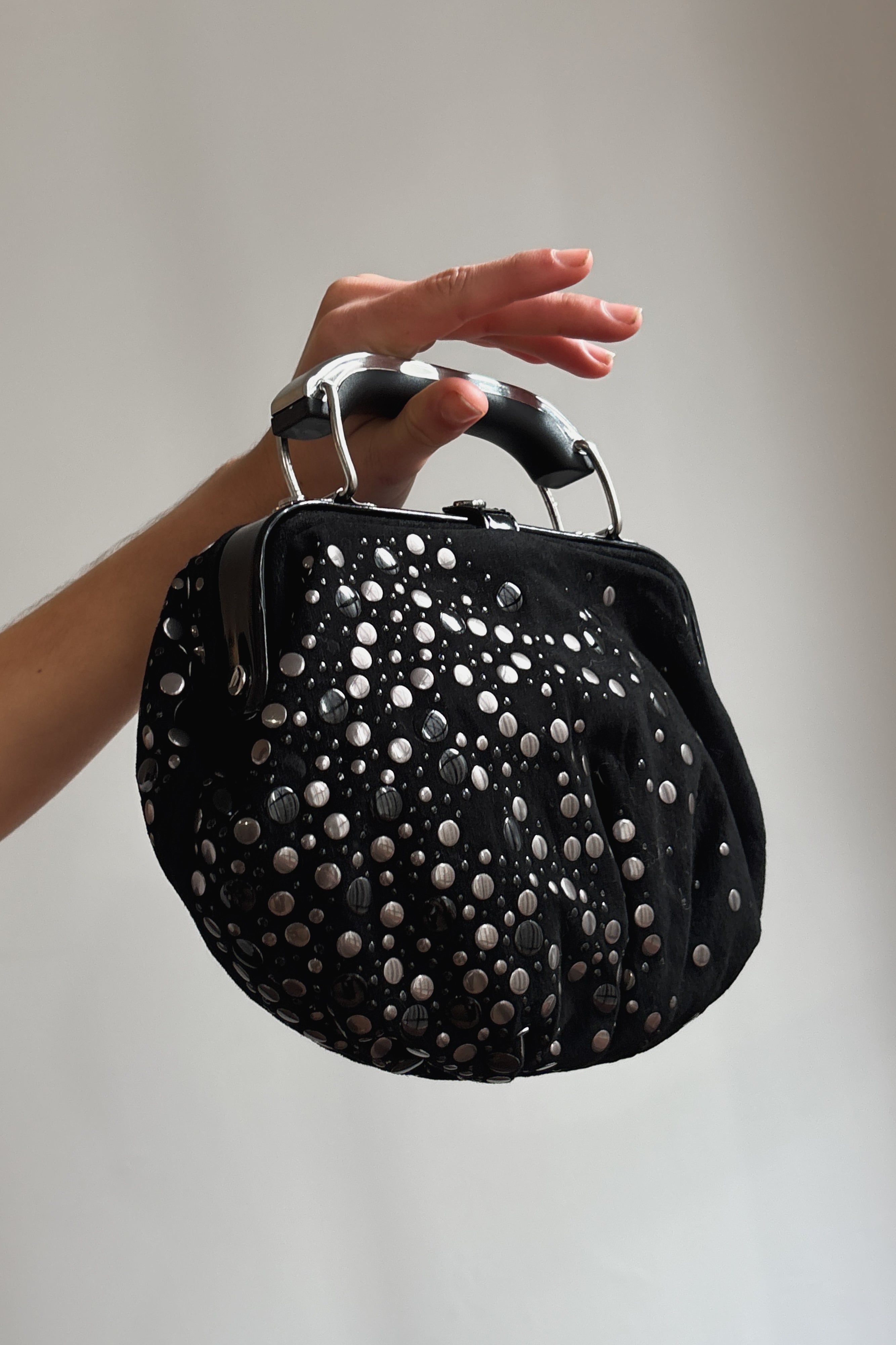DIESEL STUDDED SUEDE MINI BAG