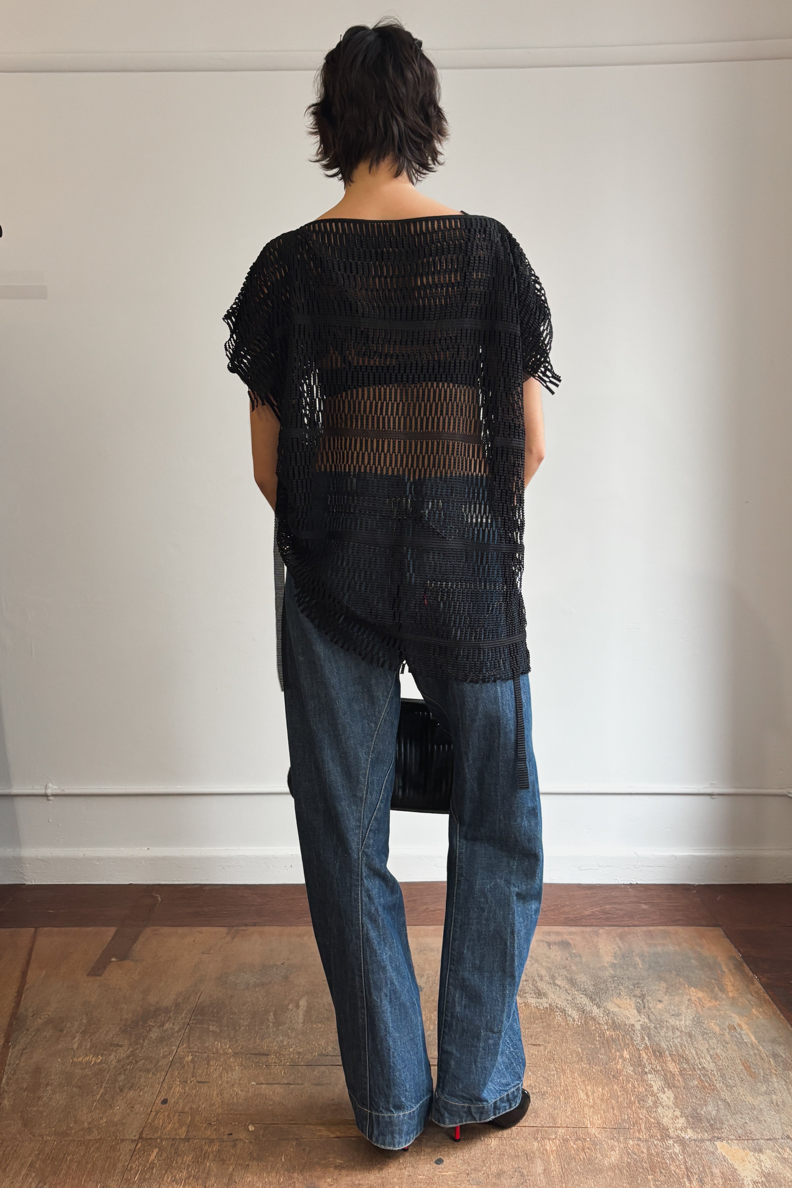 ISSEY MIYAKE CONVERTIBLE MESH TOP