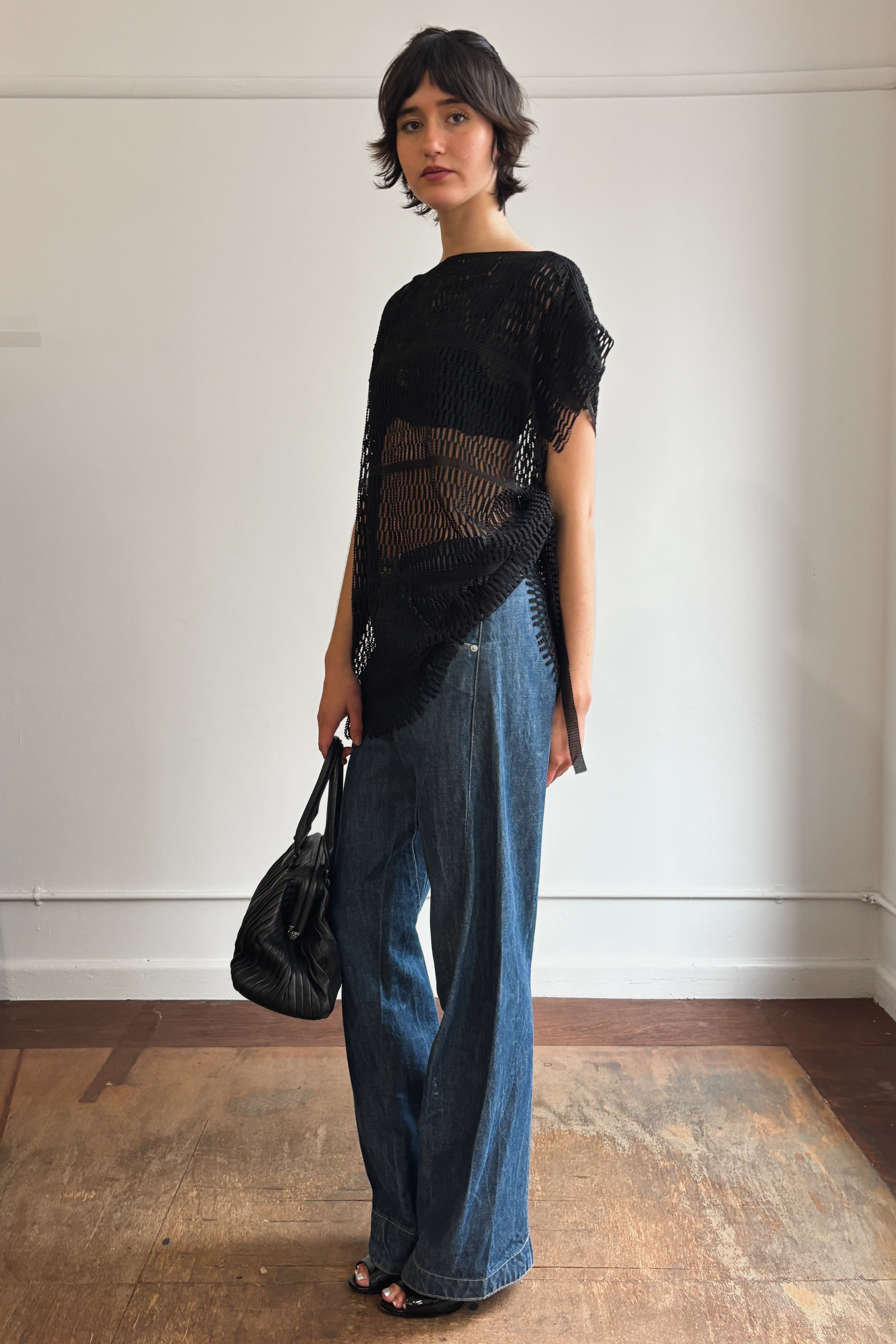 ISSEY MIYAKE CONVERTIBLE MESH TOP