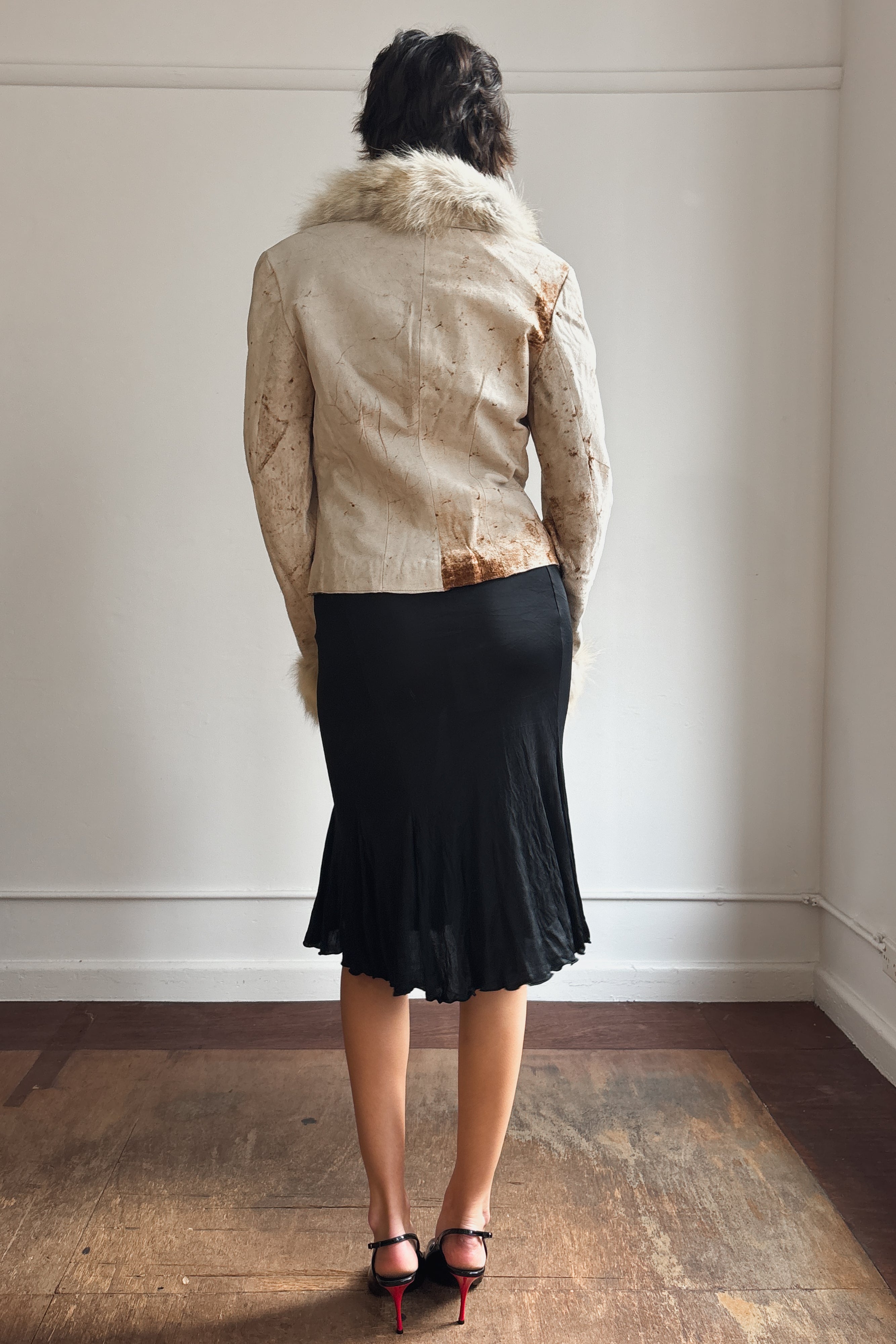 BLUMARINE SHEER STRETCH MERMAID SKIRT