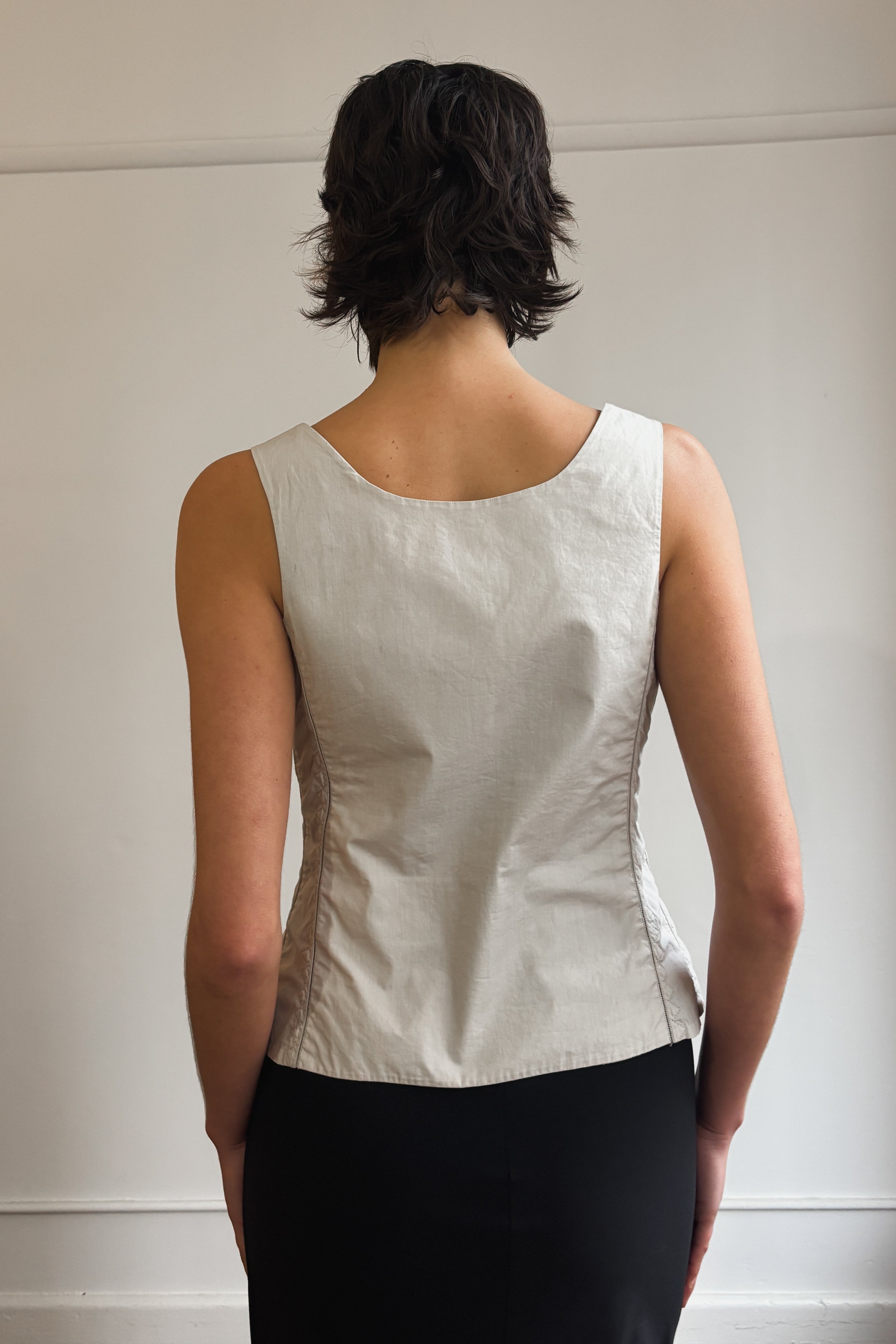 ISSEY MIYAKE HAAT EMBROIDERED STITCH TOP