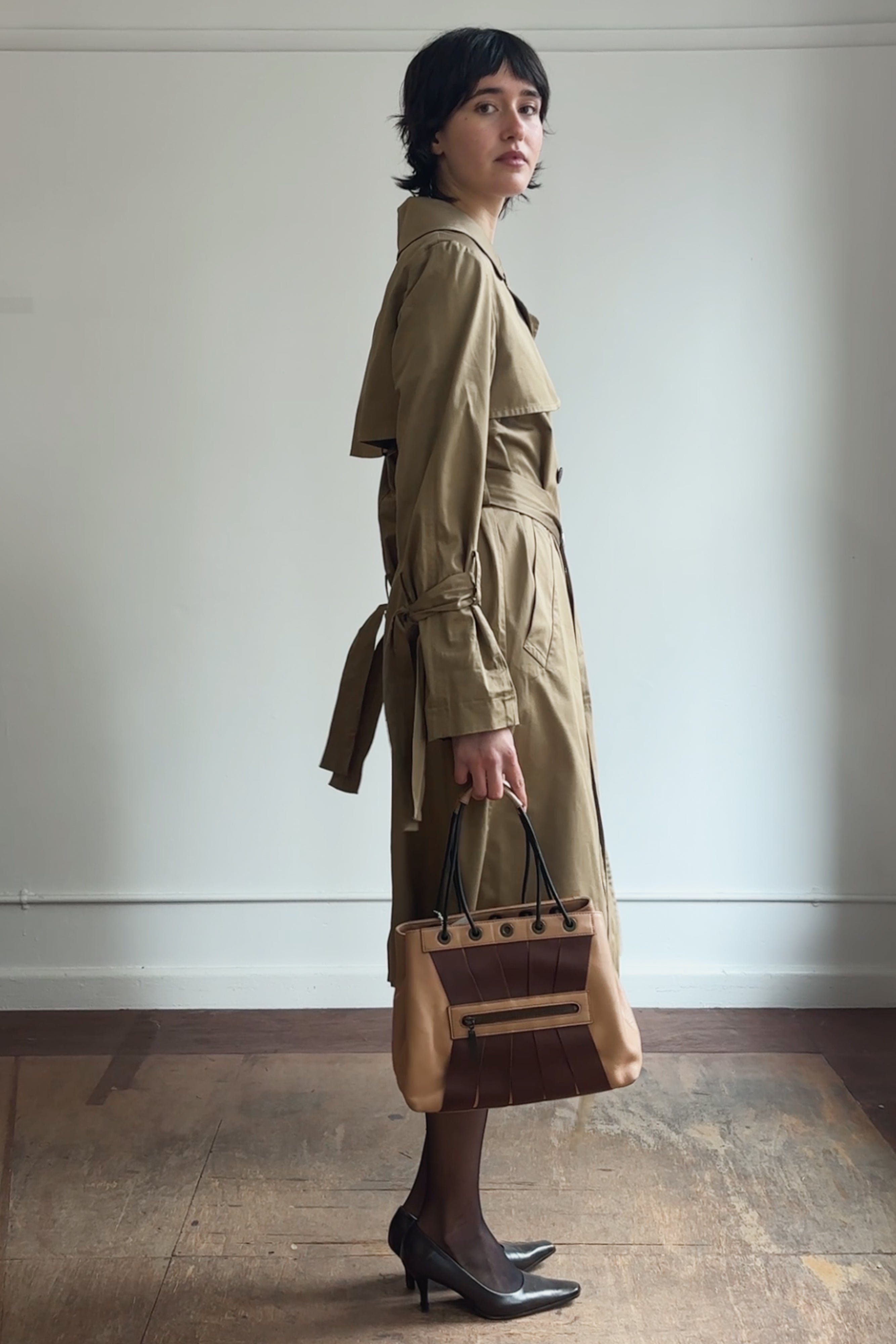 JEAN PAUL GAULTIER TWO-TONE BONDAGE BAG