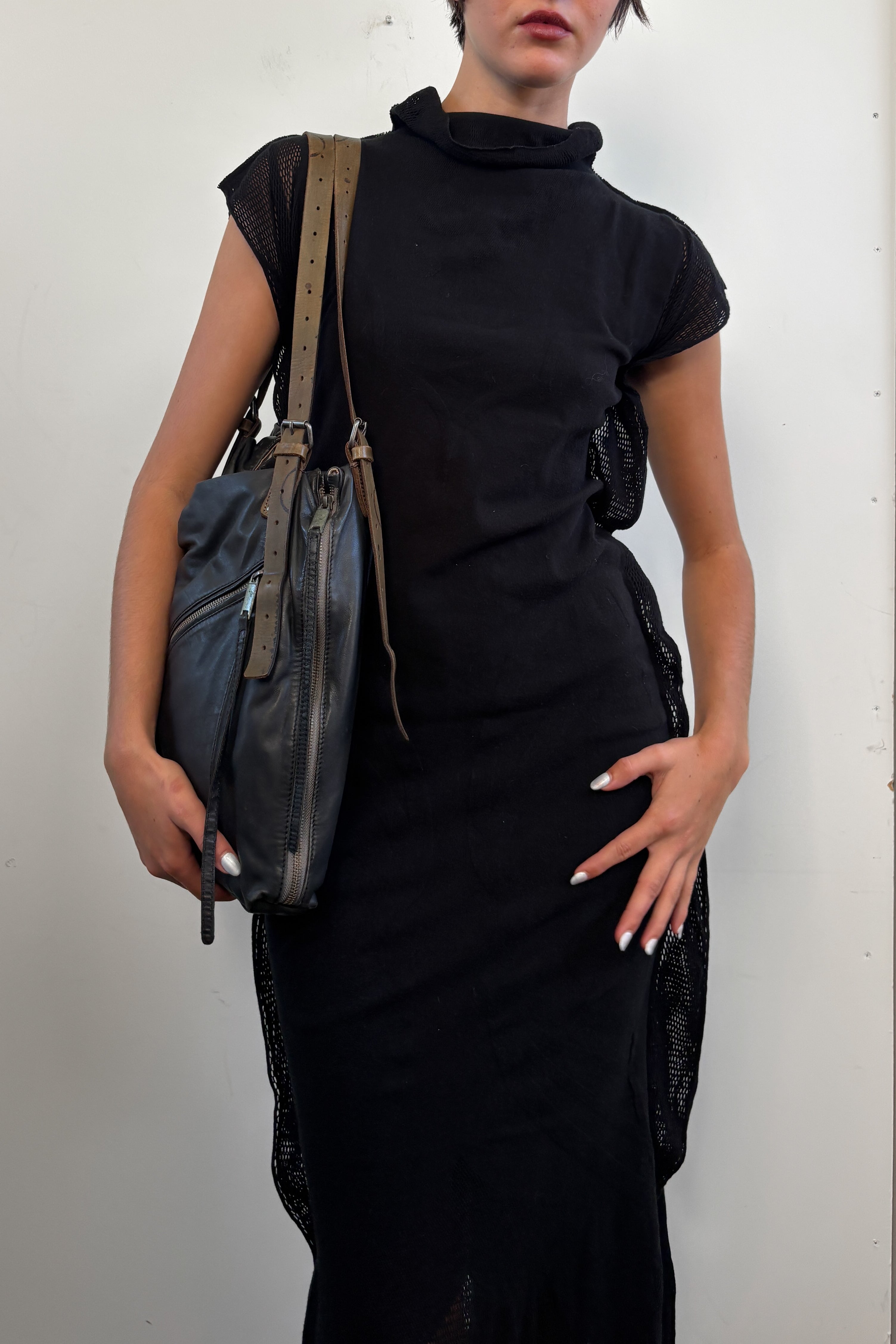 DIESEL LEATHER SHOULDER BAG