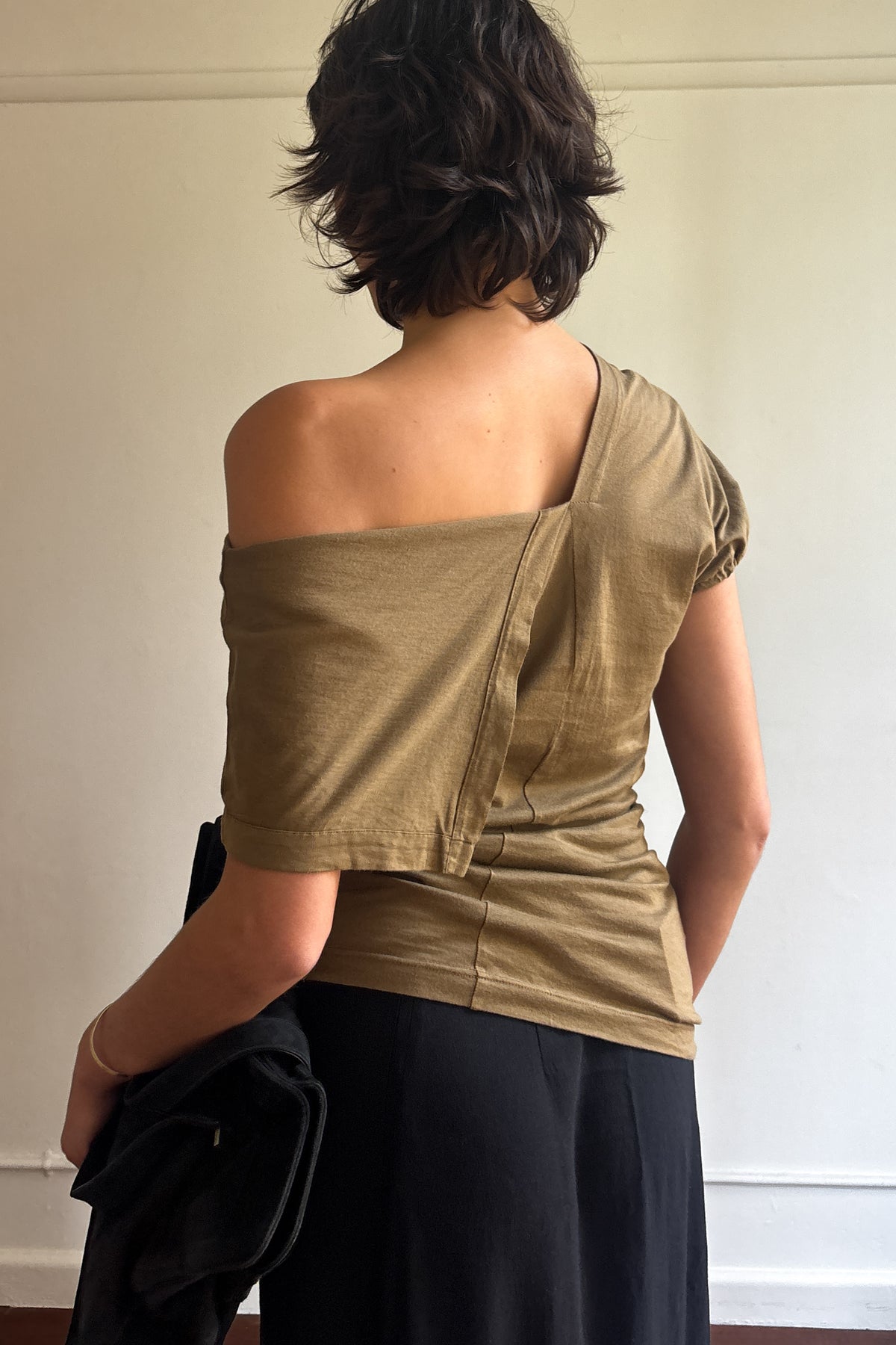 TRICOT COMME DES GARÇONS AD1989 ASYMMETRIC DRAPED TOP