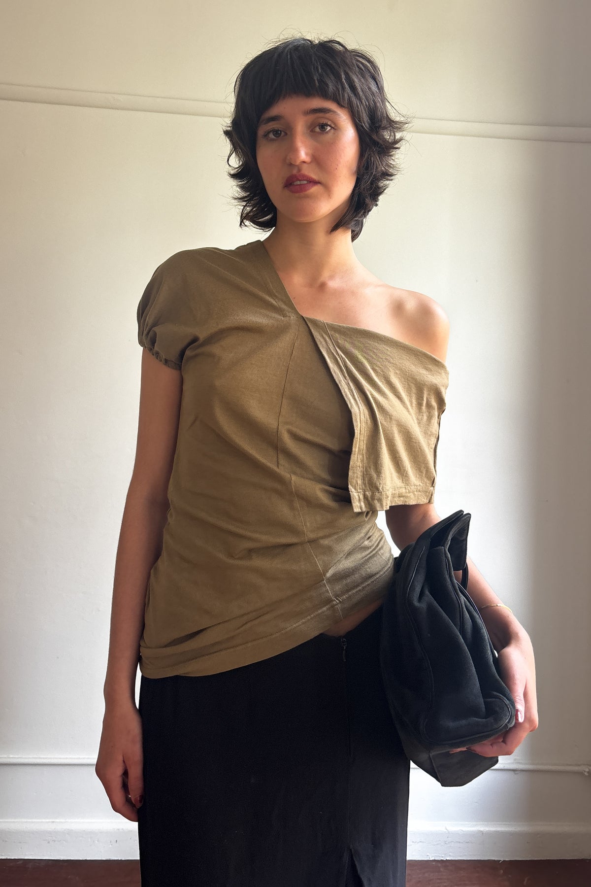 TRICOT COMME DES GARÇONS AD1989 ASYMMETRIC DRAPED TOP