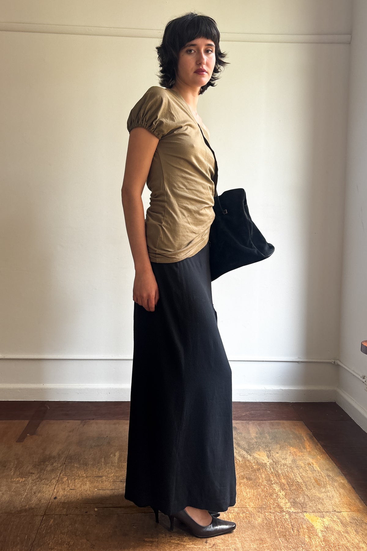 TRICOT COMME DES GARÇONS AD1989 ASYMMETRIC DRAPED TOP