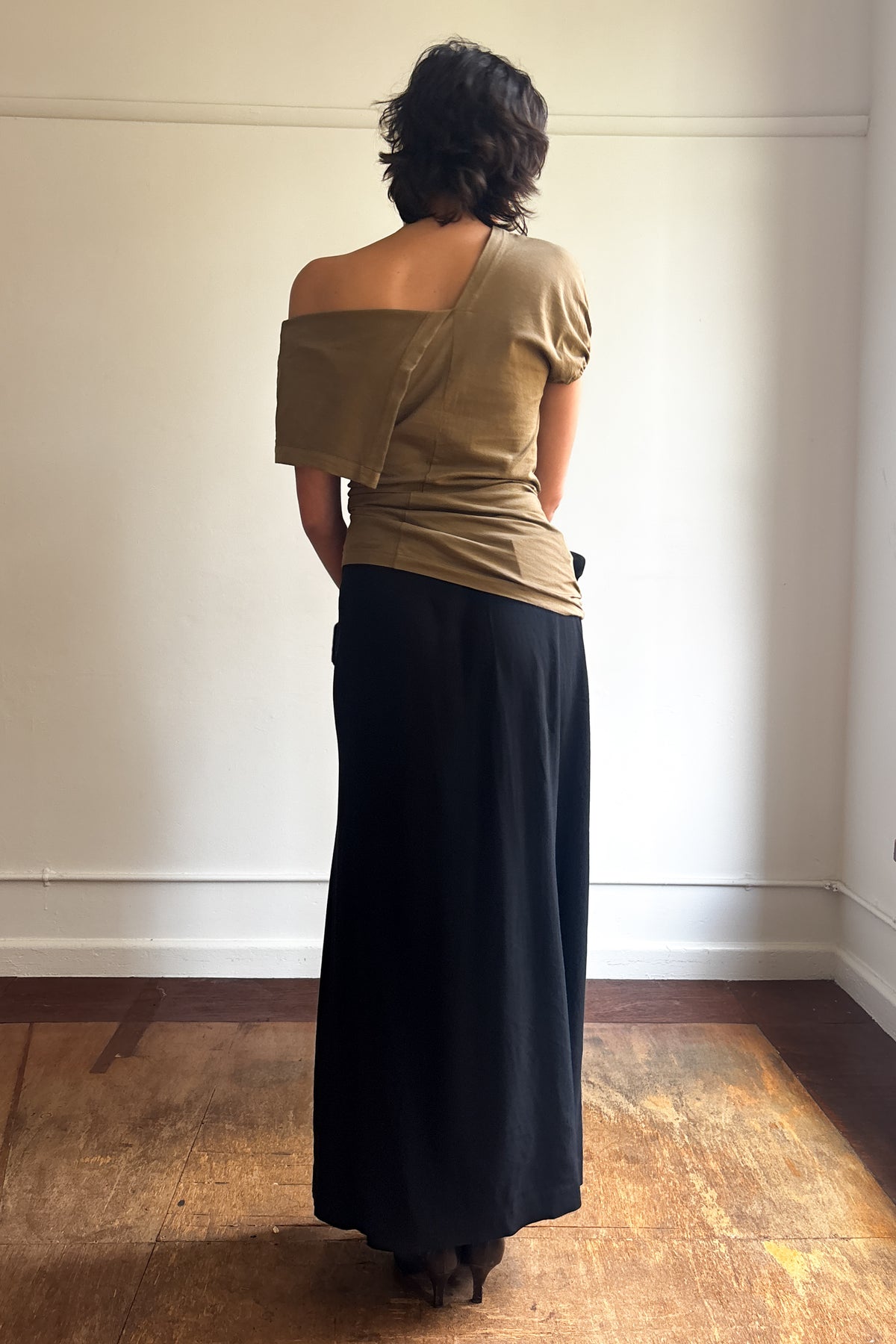 TRICOT COMME DES GARÇONS AD1989 ASYMMETRIC DRAPED TOP