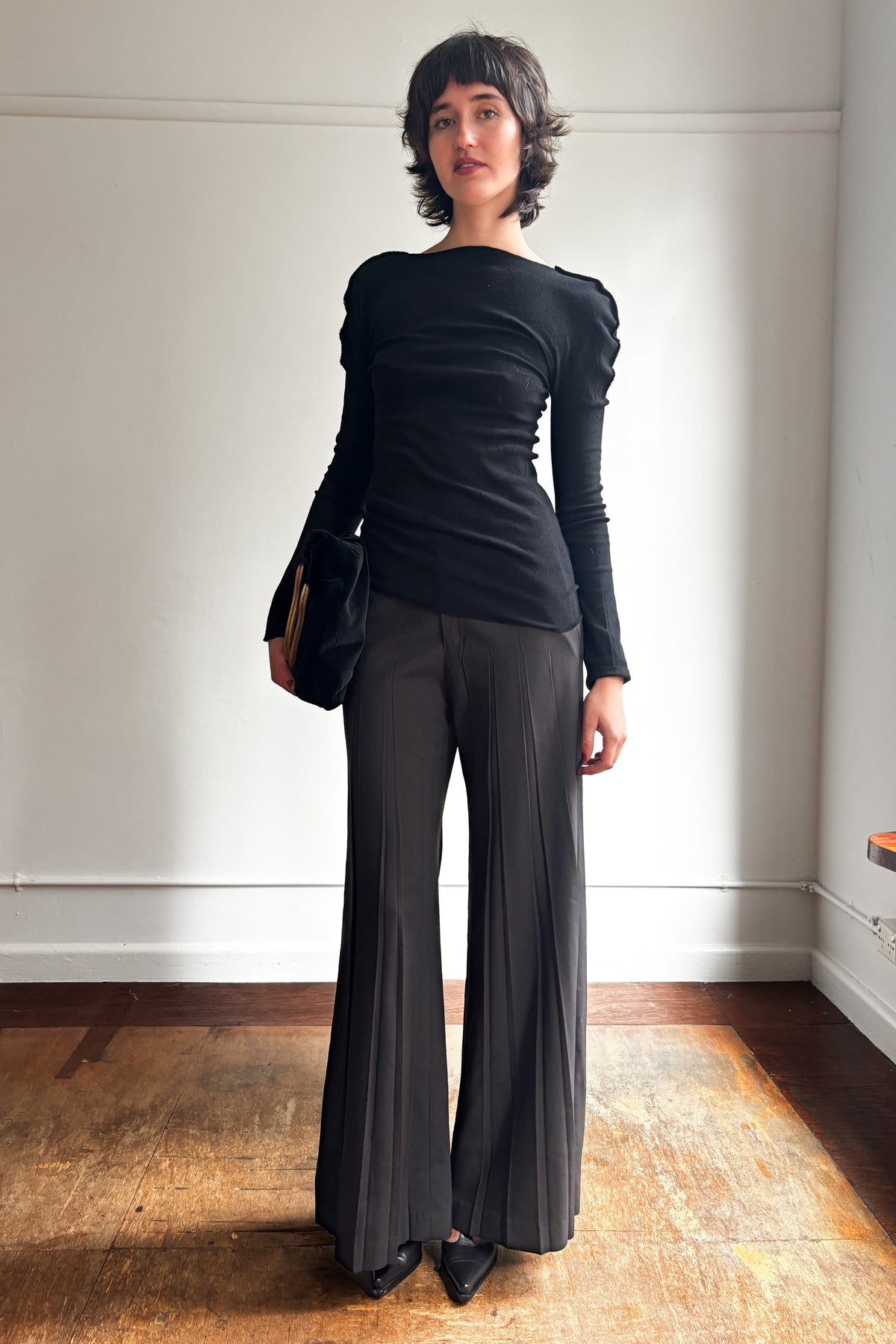 ISSEY MIYAKE FETE F/W 2007 PLEATED WOOL TROUSERS