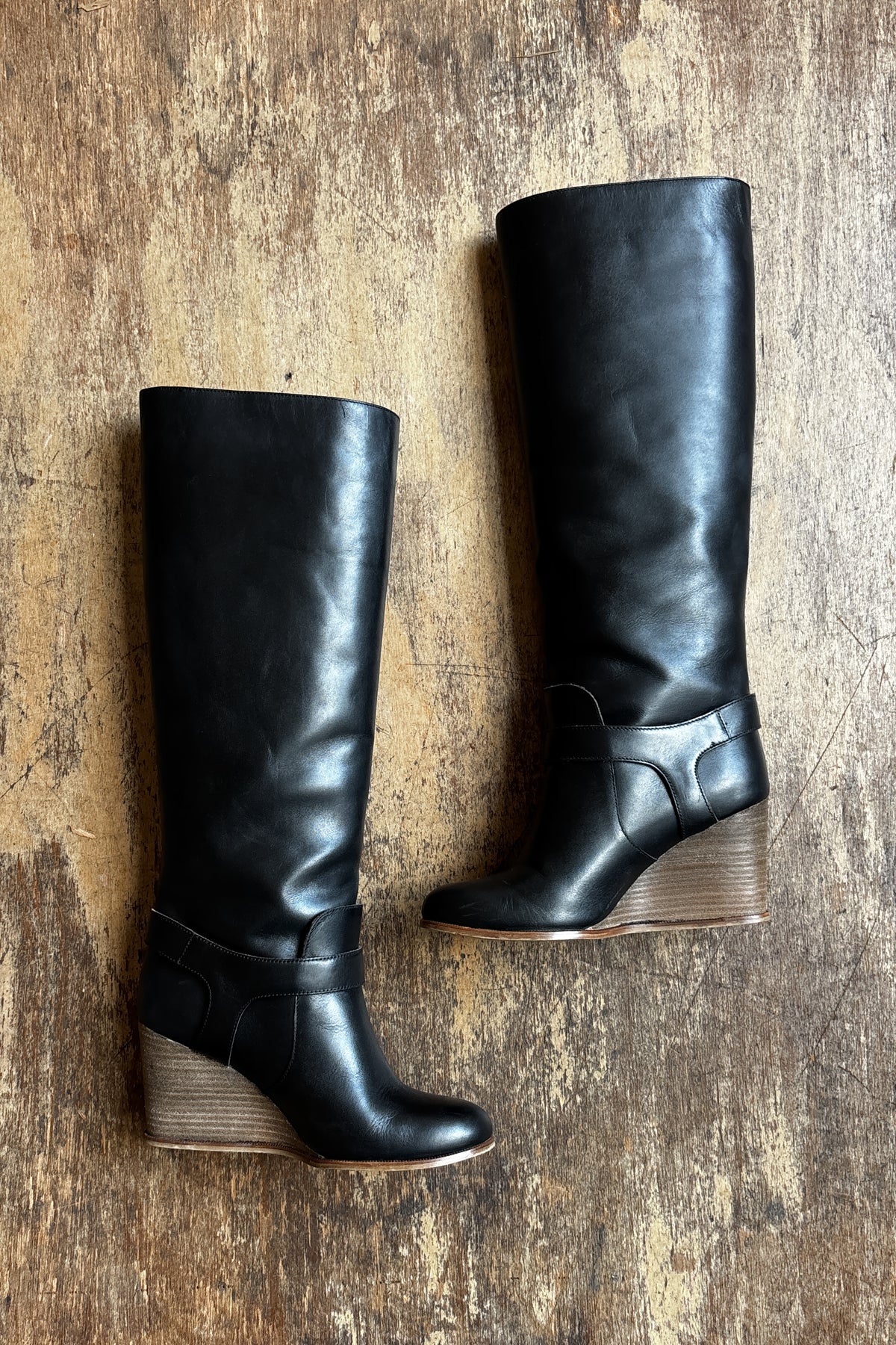 MM6 MAISON MARTIN MARGIELA WEDGE HEEL BOOTS