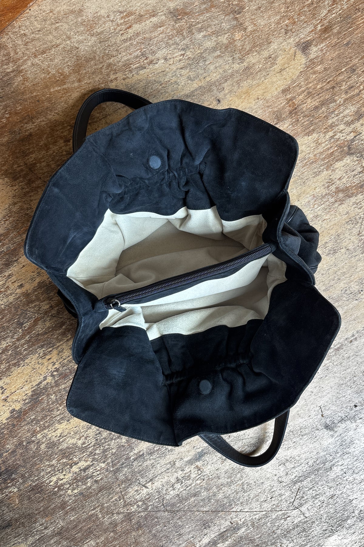 GIORGIO ARMANI GATHERED SUEDE TOTE BAG