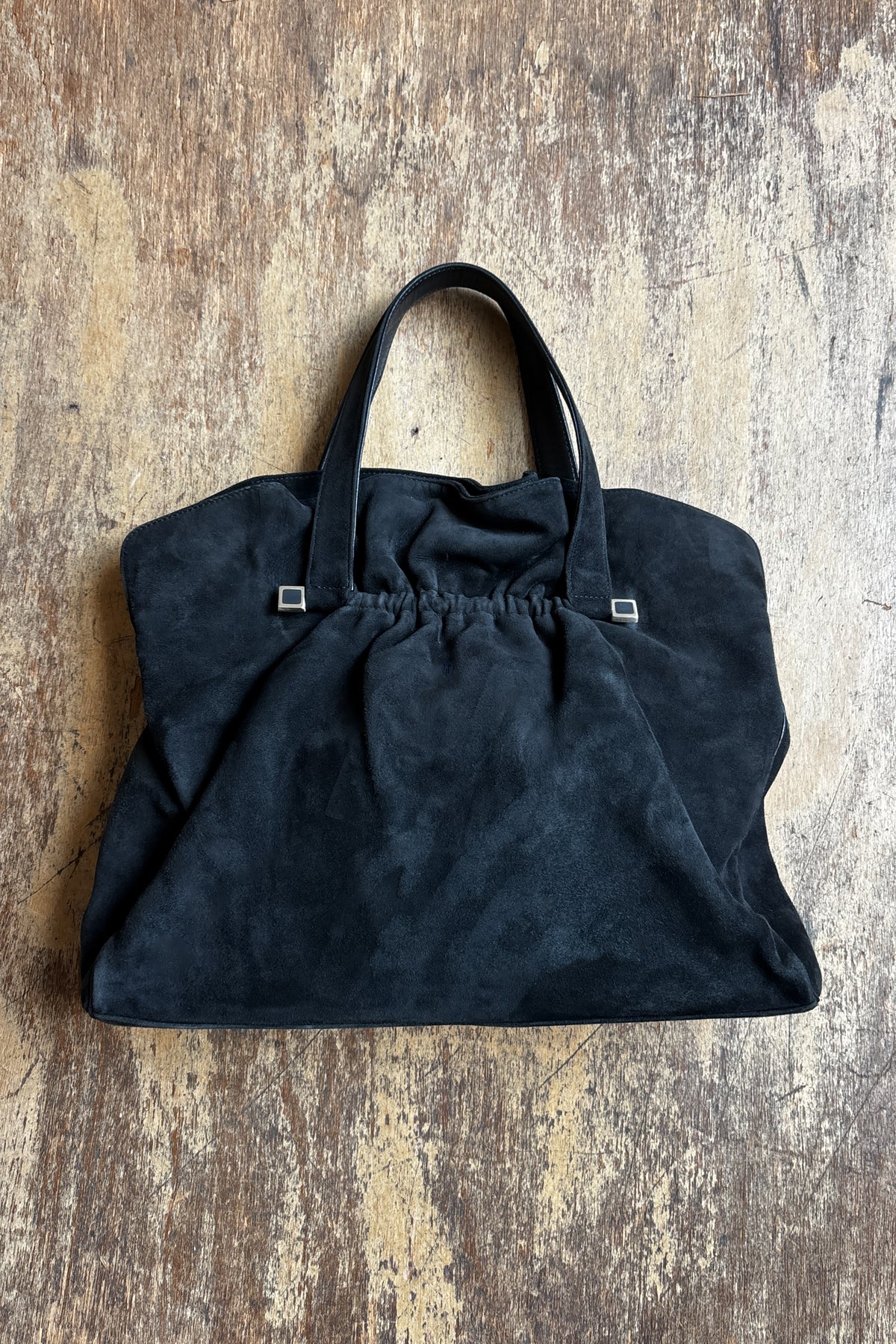 GIORGIO ARMANI GATHERED SUEDE TOTE BAG