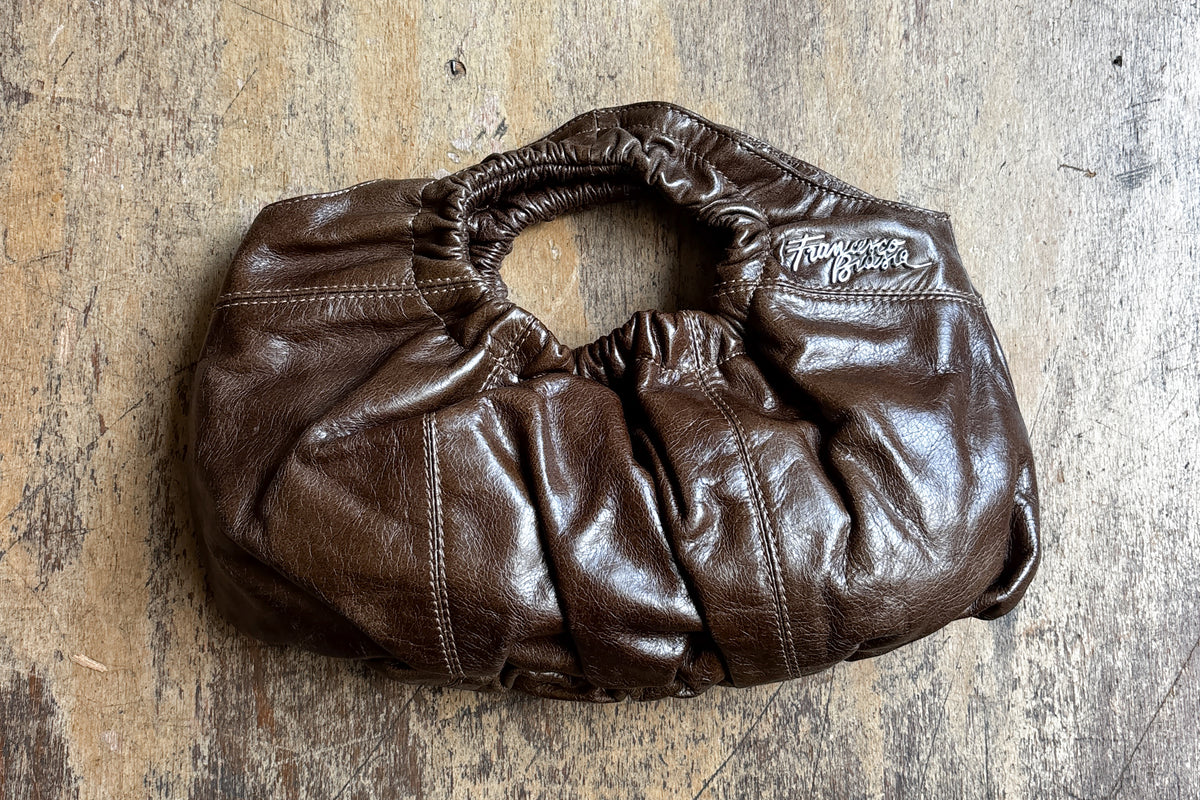 FRANCESCO BIASIA GATHERED LEATHER BAG