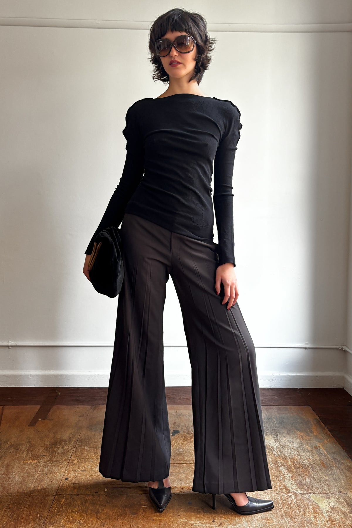 ISSEY MIYAKE FETE F/W 2007 PLEATED WOOL TROUSERS