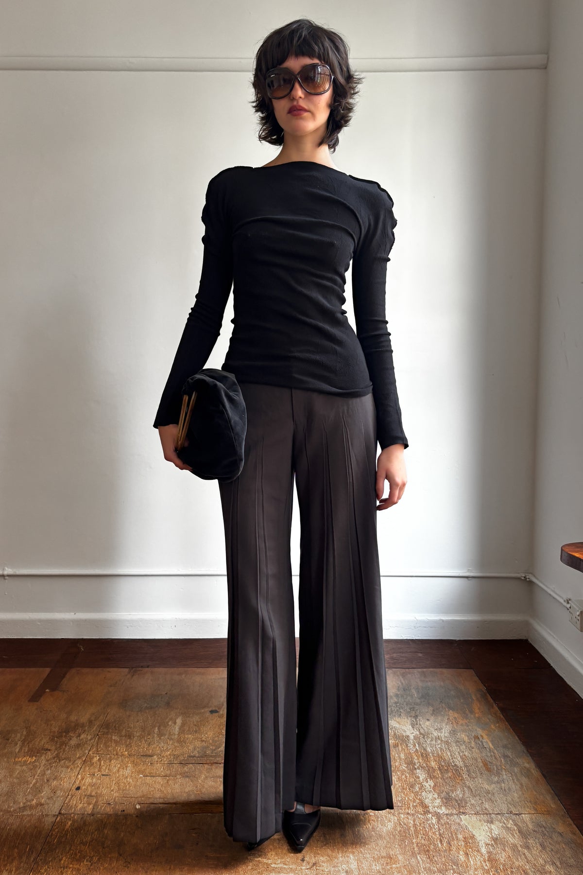 ISSEY MIYAKE FETE F/W 2007 PLEATED WOOL TROUSERS