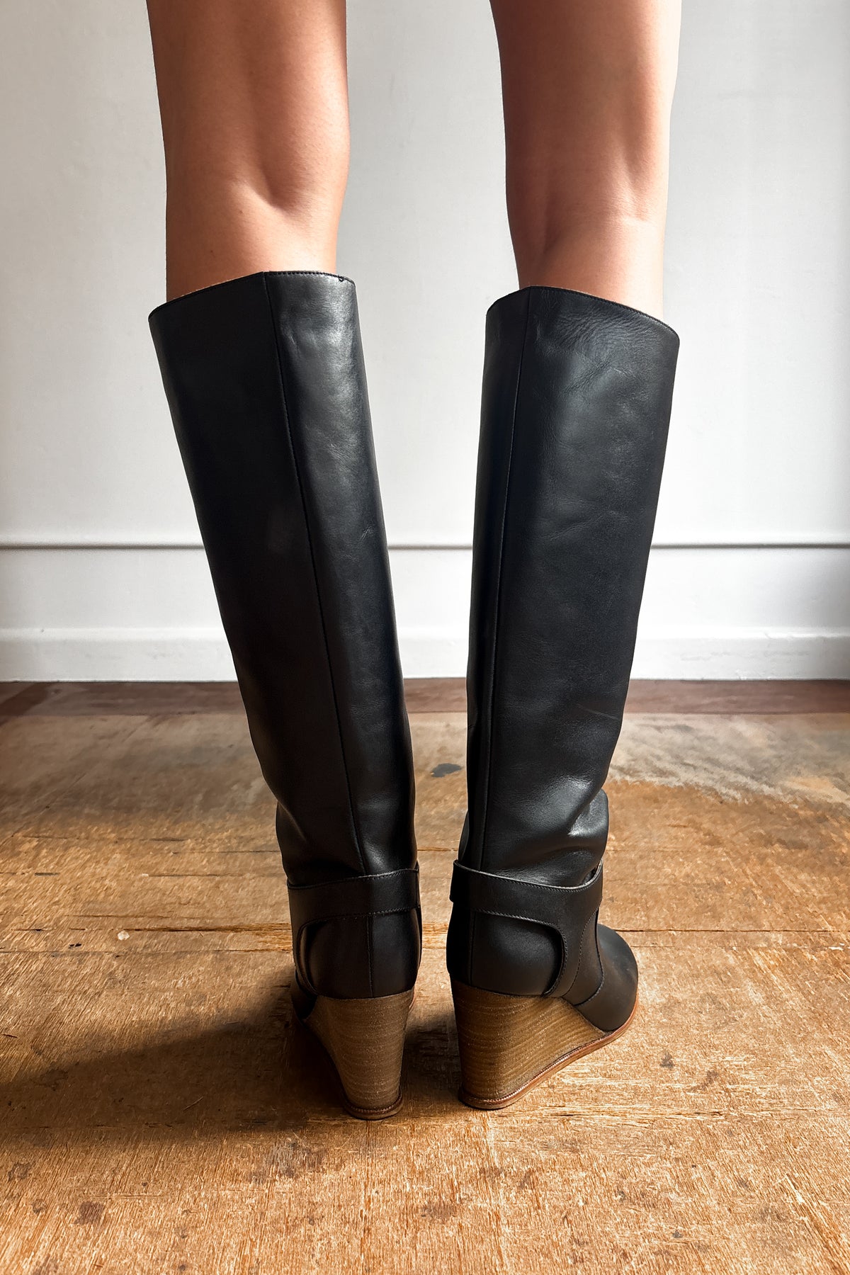 MM6 MAISON MARTIN MARGIELA WEDGE HEEL BOOTS