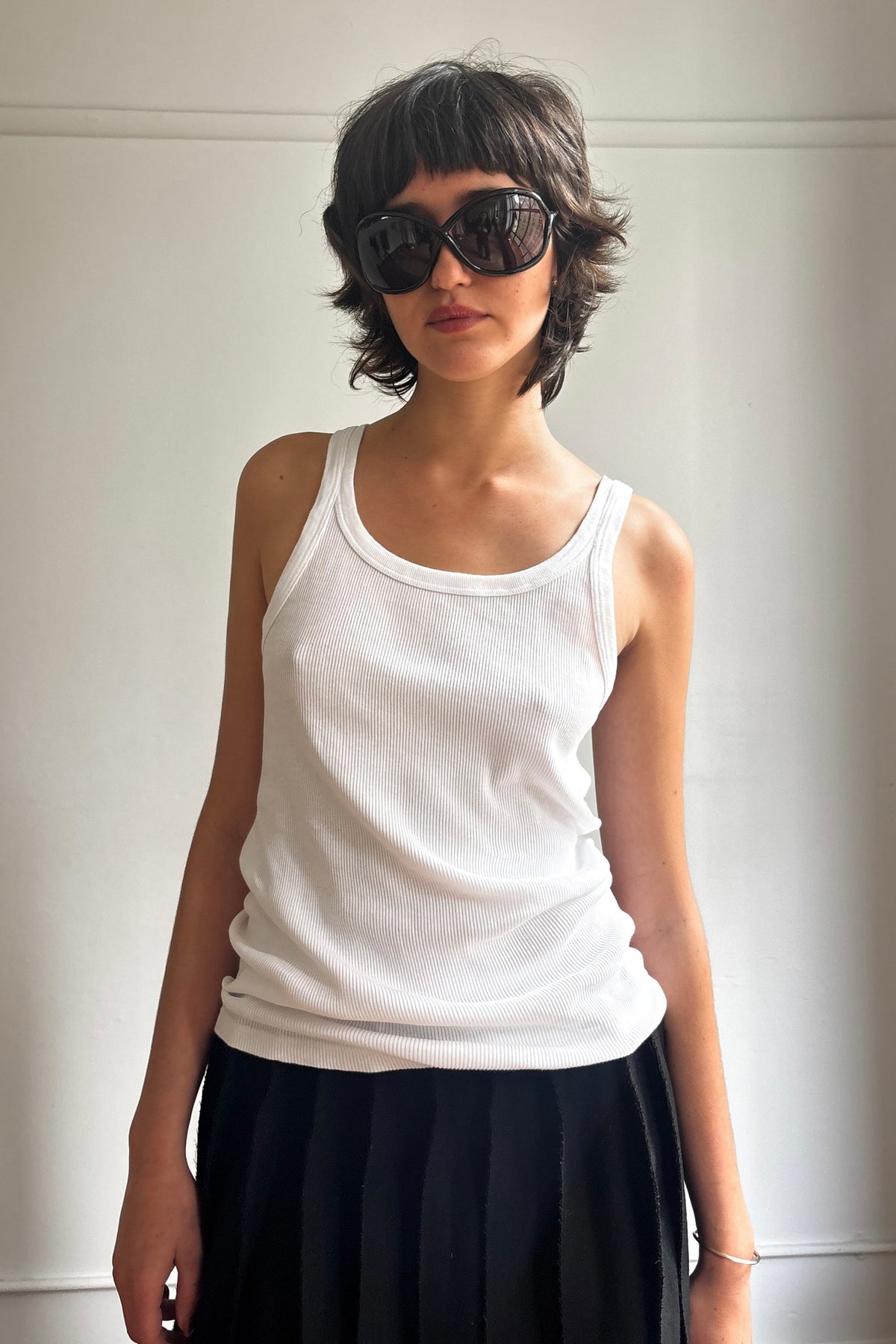 DOLCE & GABBANA RIBBED COTTON SINGLET