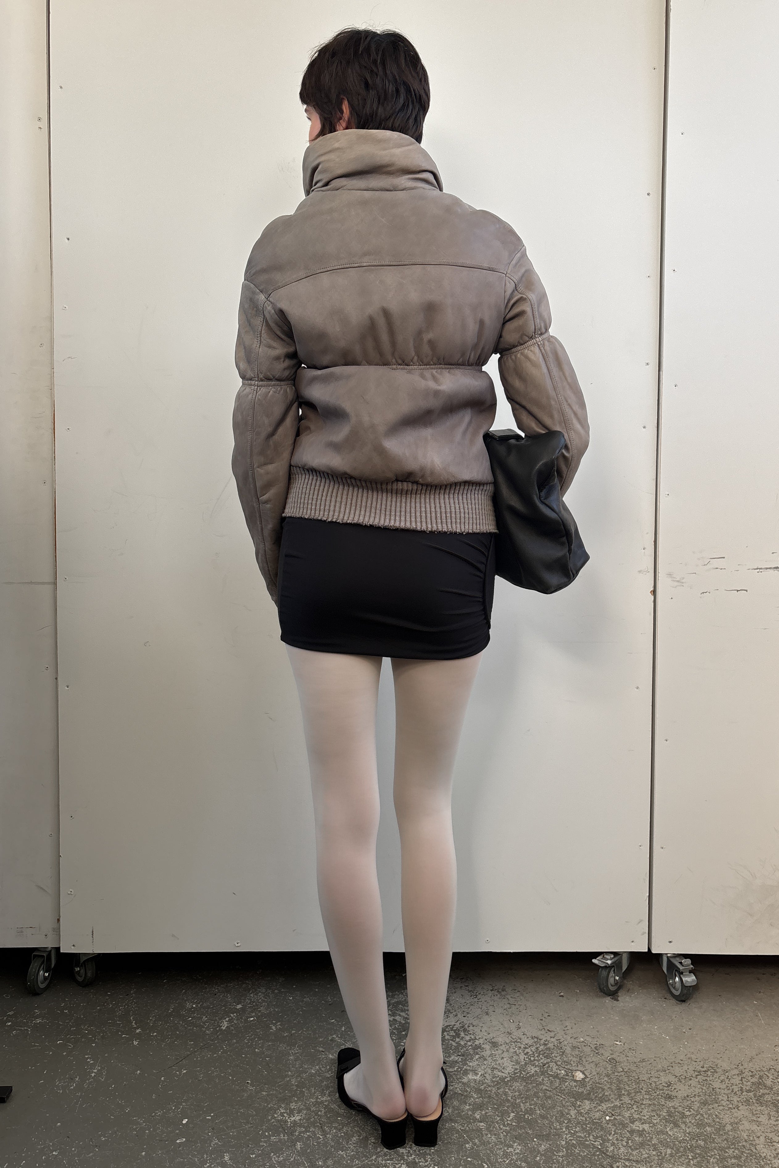 GIORGIO BRATO LEATHER PUFFER
