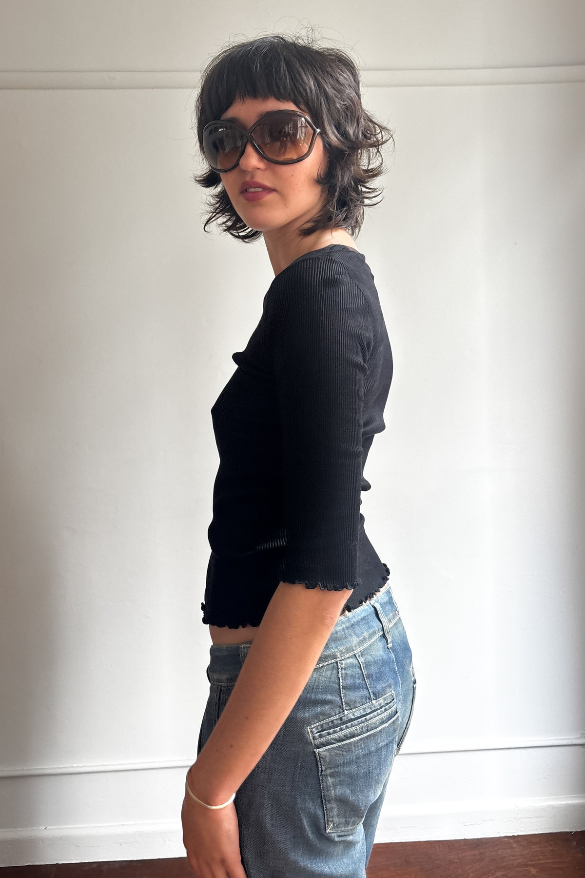 MARITHÉ + FRANÇOIS GIRBAUD RIBBED CARDIGAN