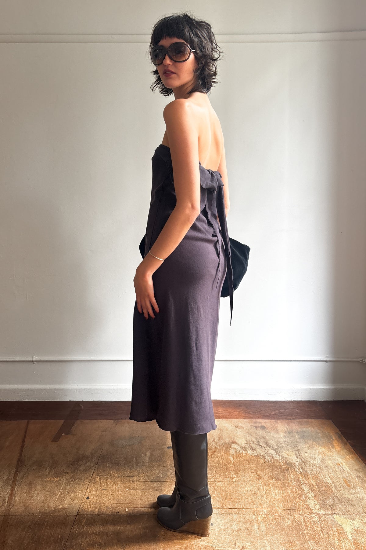 ISSEY MIYAKE A-POC S/S 2004 DRAPED MAXI SKIRT / MIDI DRESS
