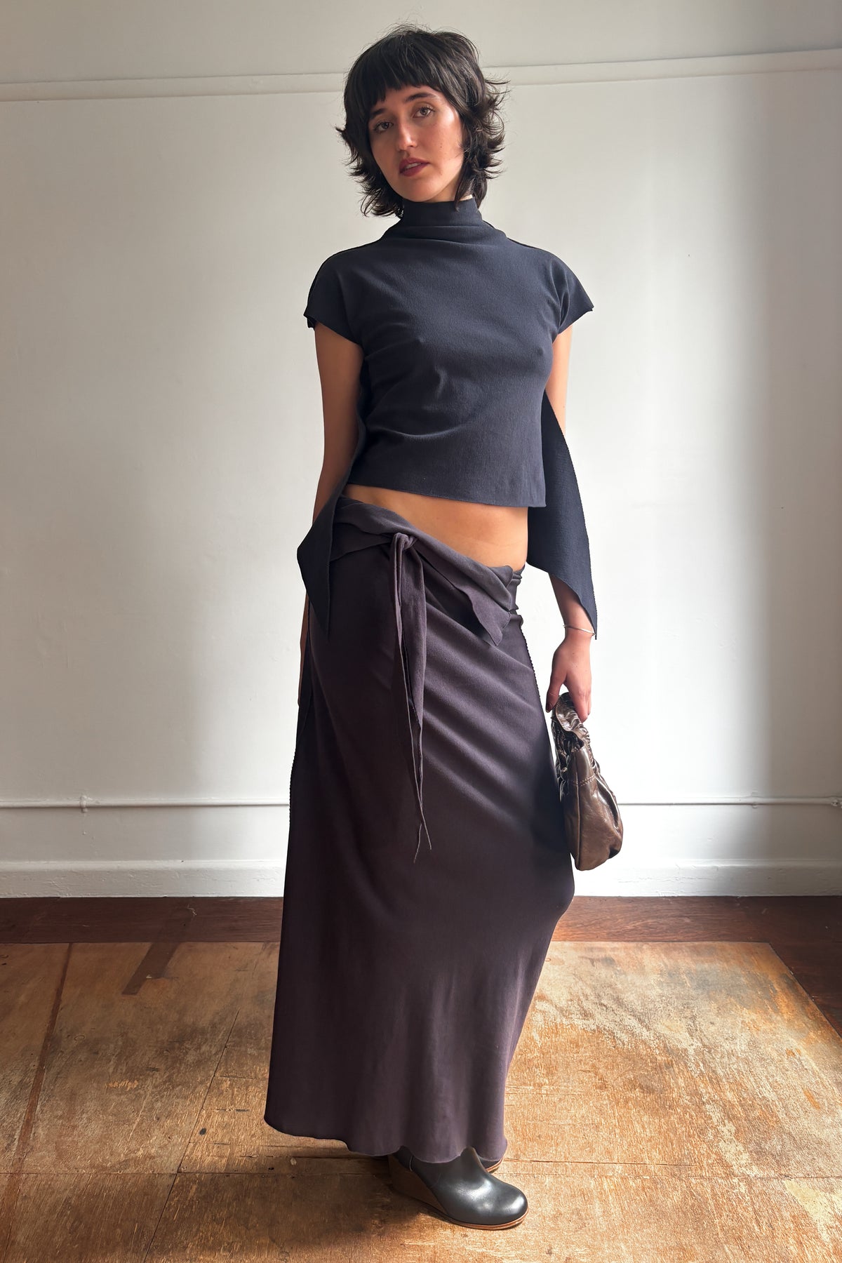 ISSEY MIYAKE A-POC S/S 2004 DRAPED MAXI SKIRT / MIDI DRESS