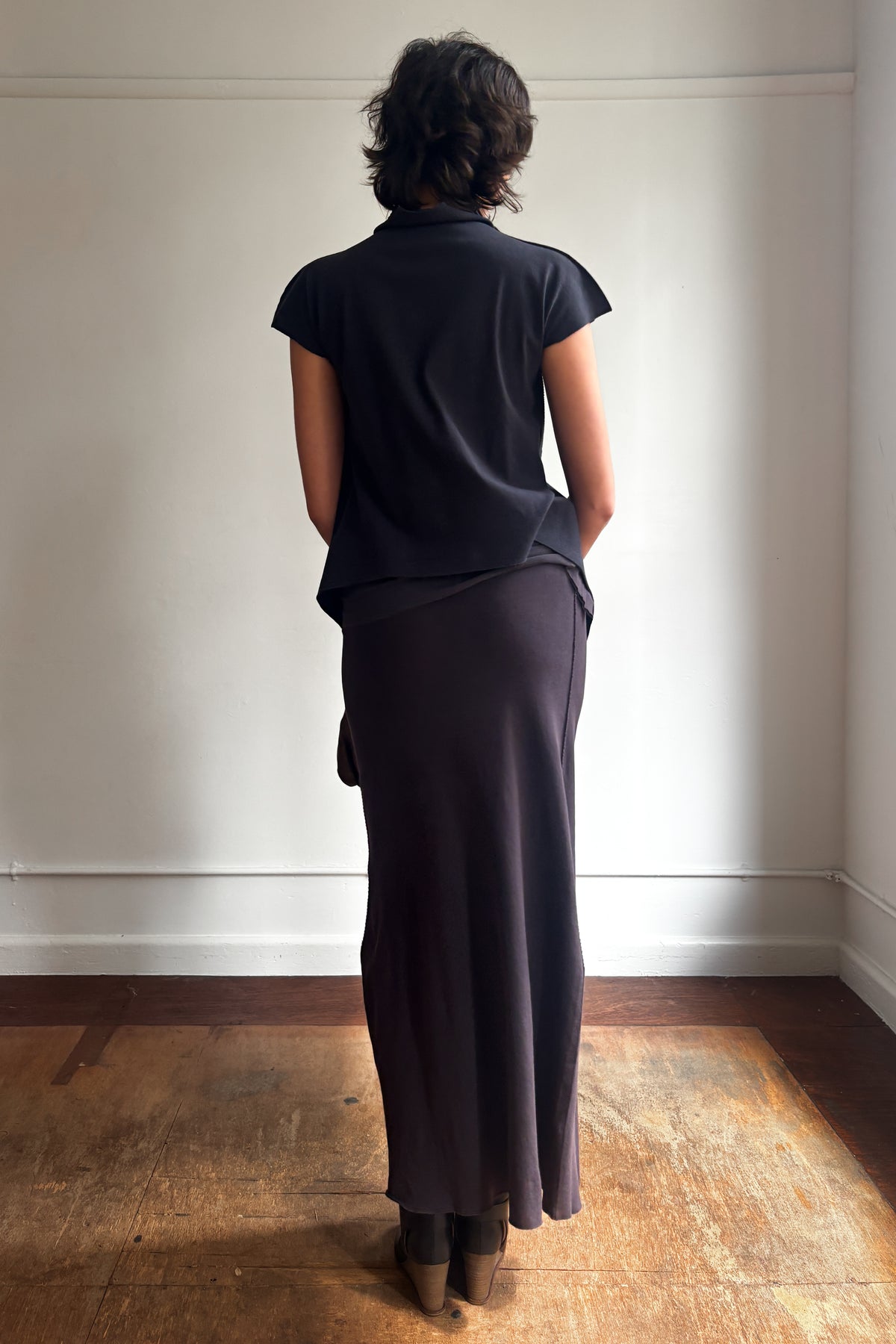 ISSEY MIYAKE FETE S/S 2008 A-POC ASYMMETRIC HIGH-NECK TOP