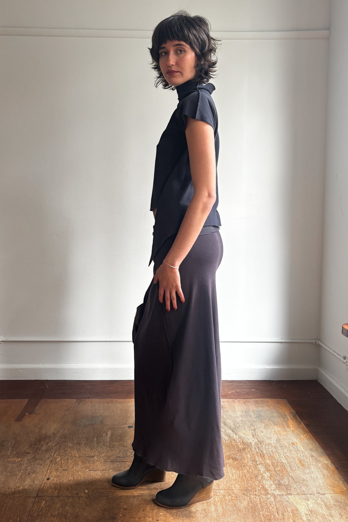 ISSEY MIYAKE A-POC S/S 2004 DRAPED MAXI SKIRT / MIDI DRESS
