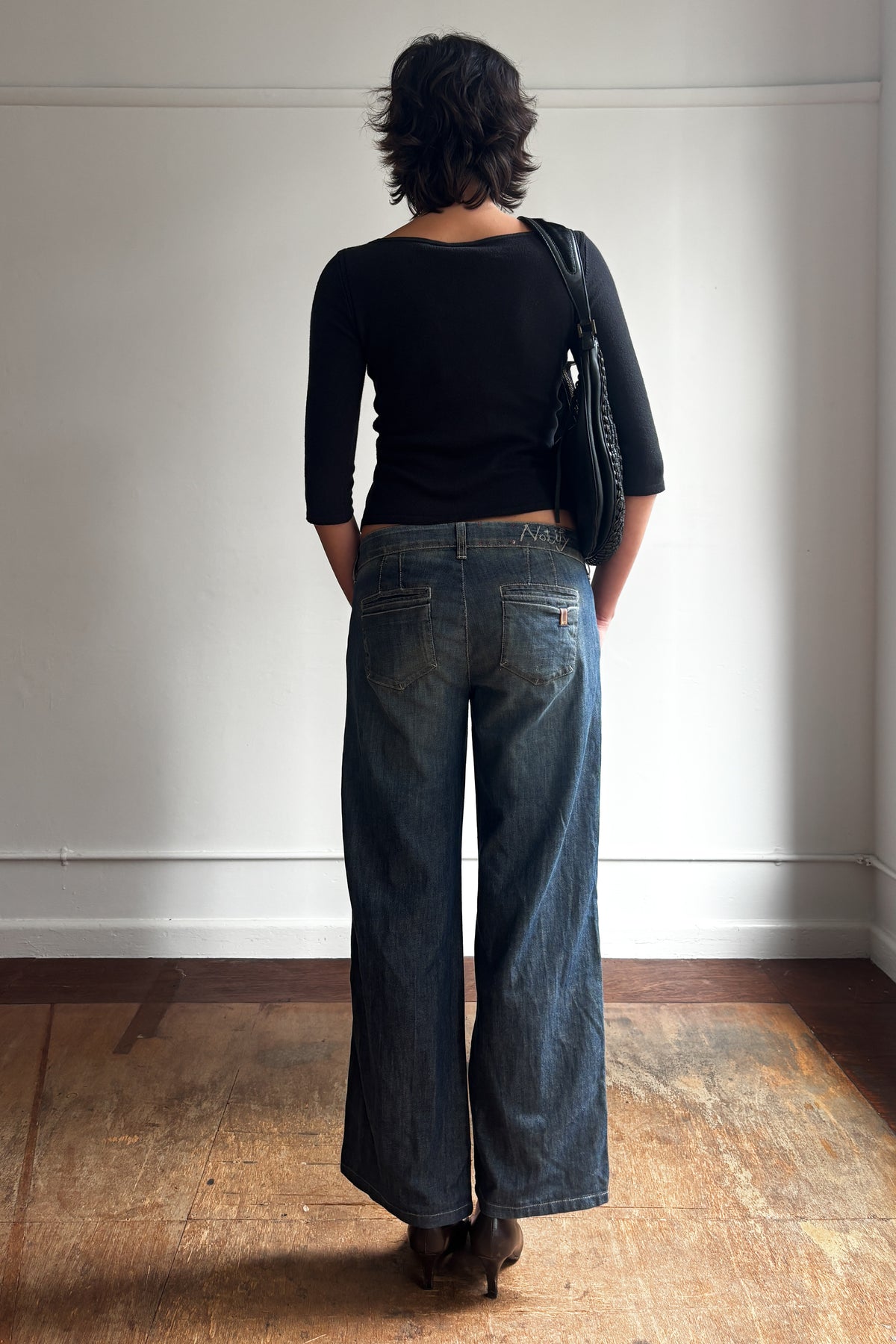 NOTIFY MYRICA TUCKED WIDE DENIM JEANS